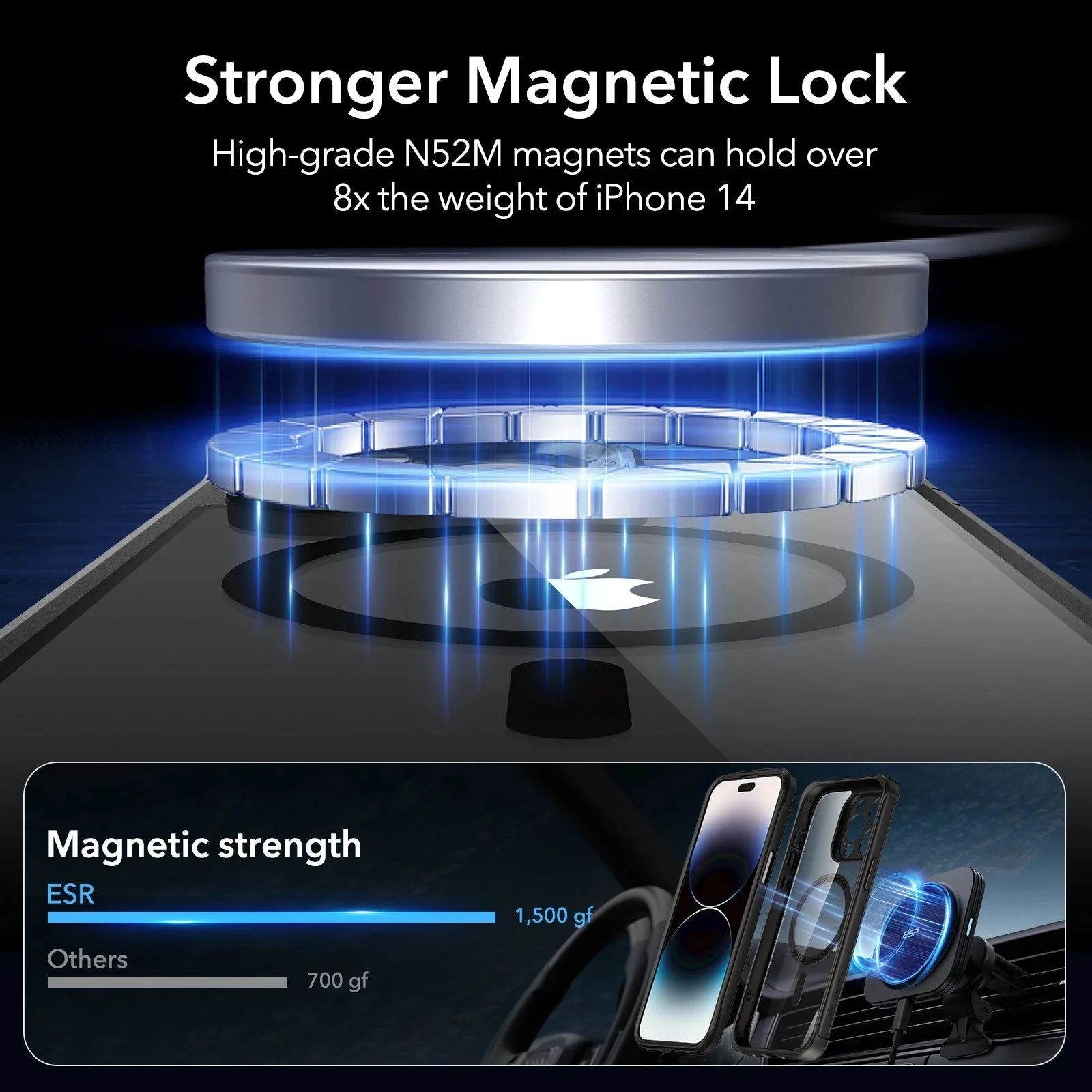 iPhone 14 Pro Max Armor Tough Case (HaloLock) - Clear Black - Image 5