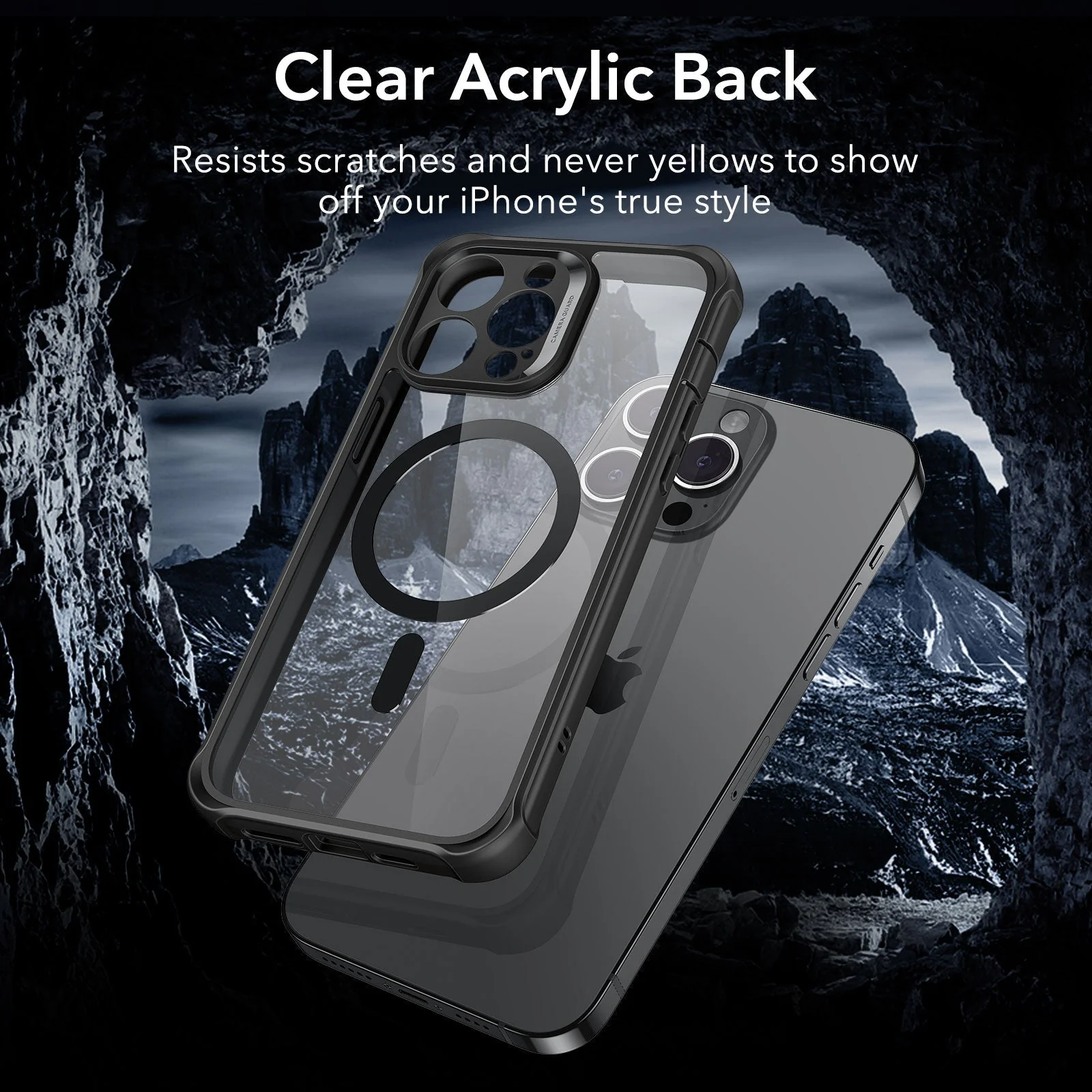 iPhone 14 Pro Max Armor Tough Case (HaloLock) - Clear Black - Image 8