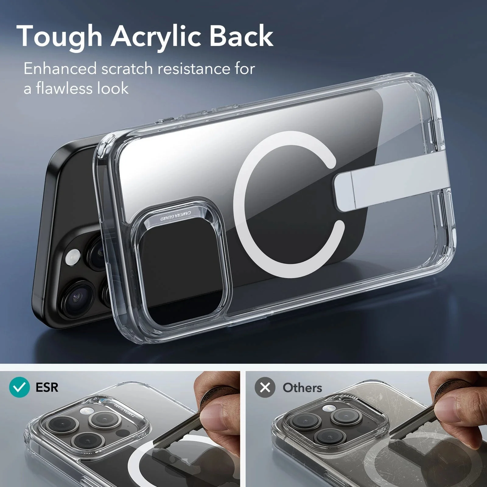 iPhone 15 Pro Boost Flickstand Case (HaloLock) - Clear - Image 7