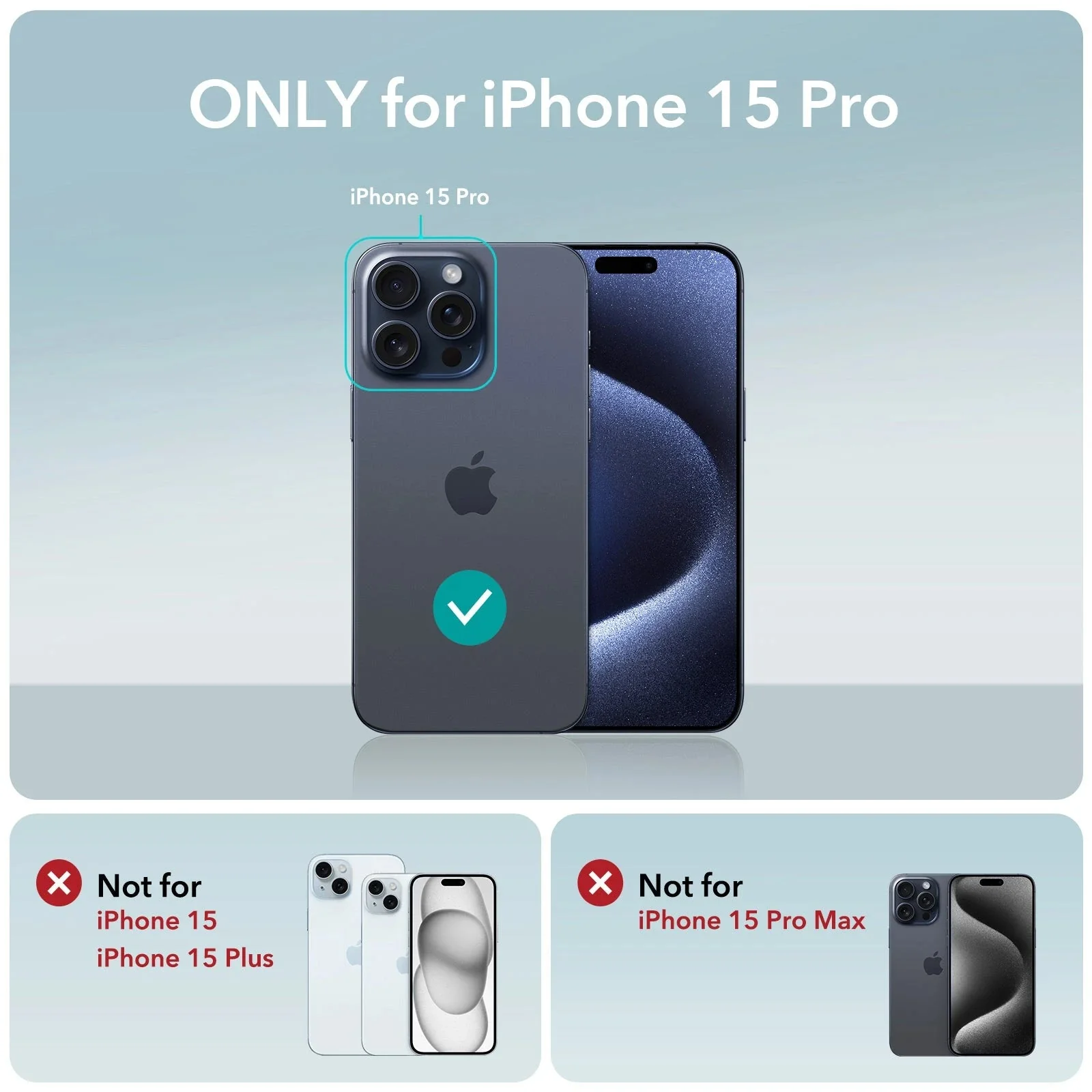 iPhone 15 Pro Cloud Soft Case (HaloLock) - Dark Blue - Image 2
