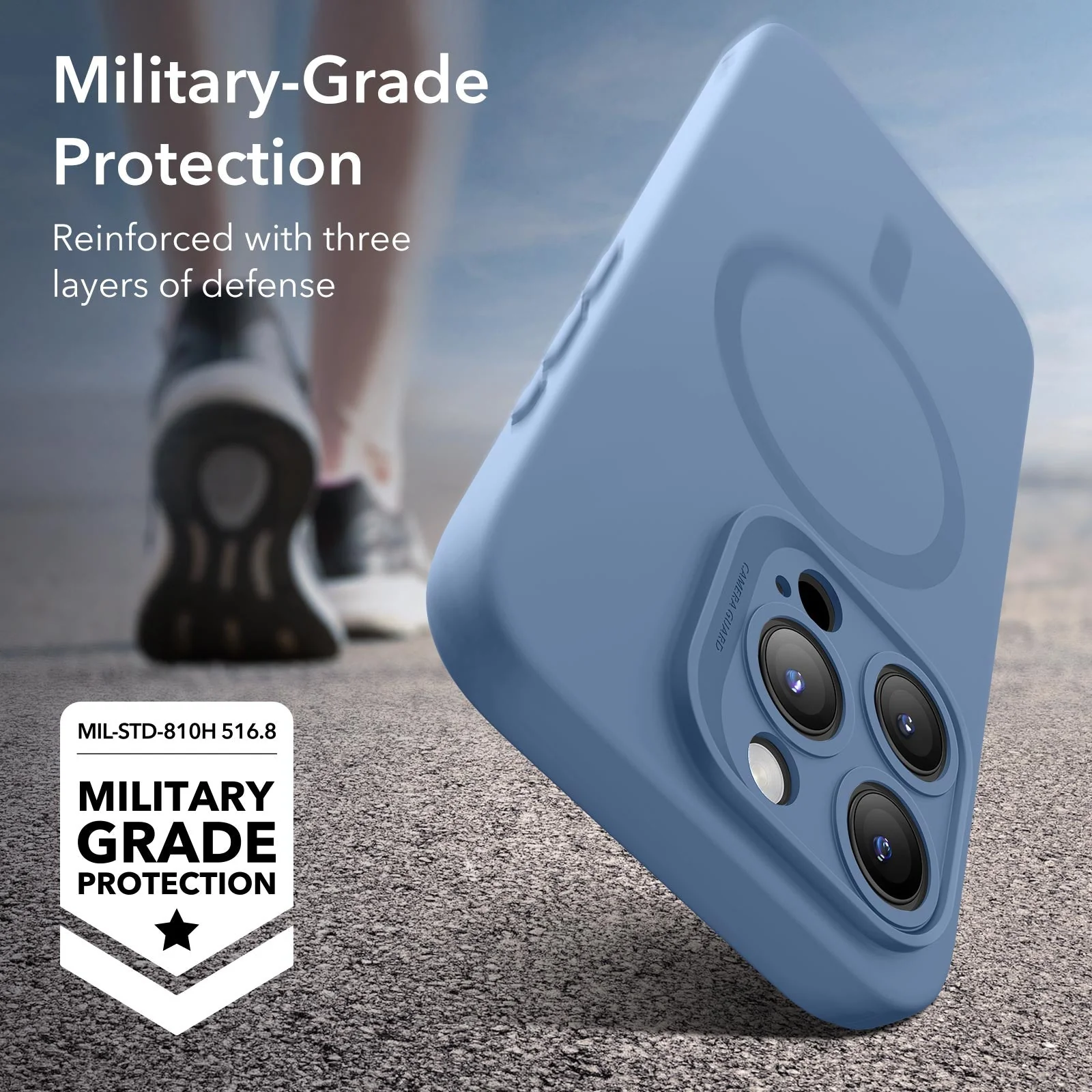 iPhone 15 Pro Cloud Soft Case (HaloLock) - Light Blue - Image 4