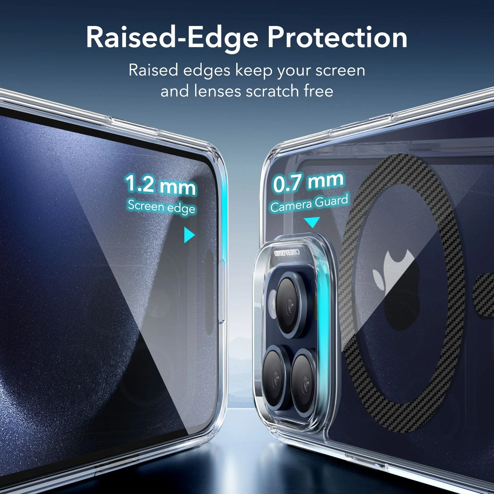 iPhone 15 Pro Max Classic Hybrid Case (HaloLock) - Carbon Fiber - Image 6