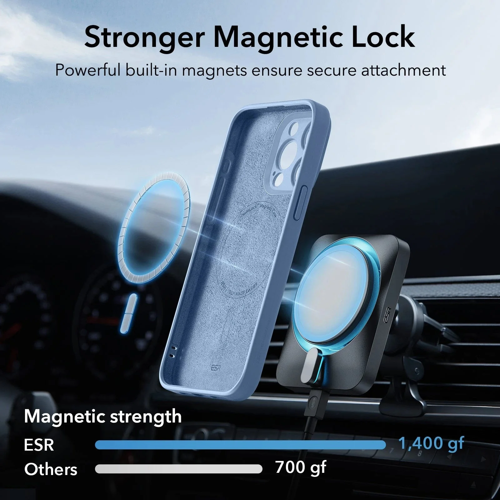 iPhone 15 Pro Max Cloud Soft Case (HaloLock) - Light Blue - Image 3