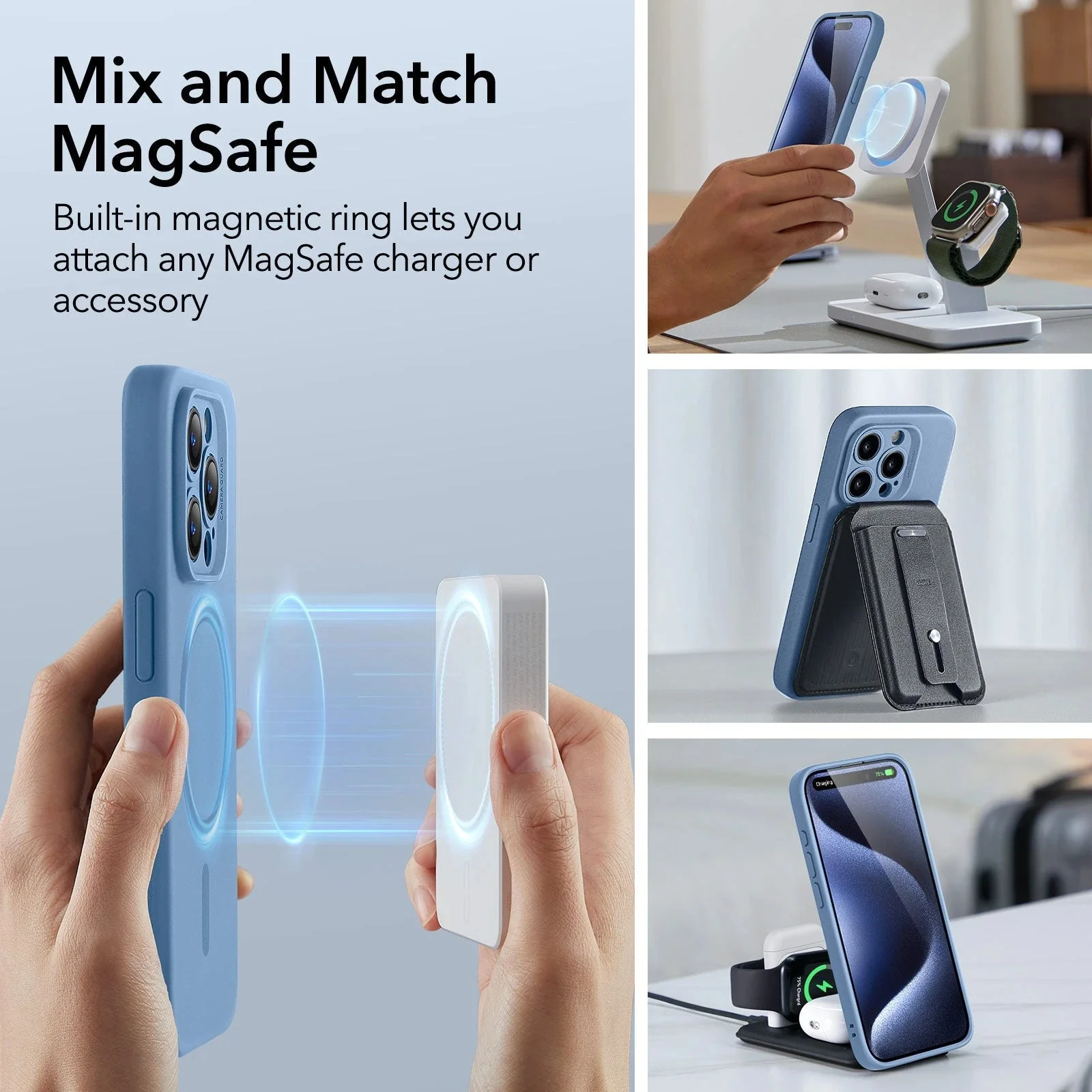 iPhone 15 Pro Max Cloud Soft Case (HaloLock) - Light Blue - Image 7