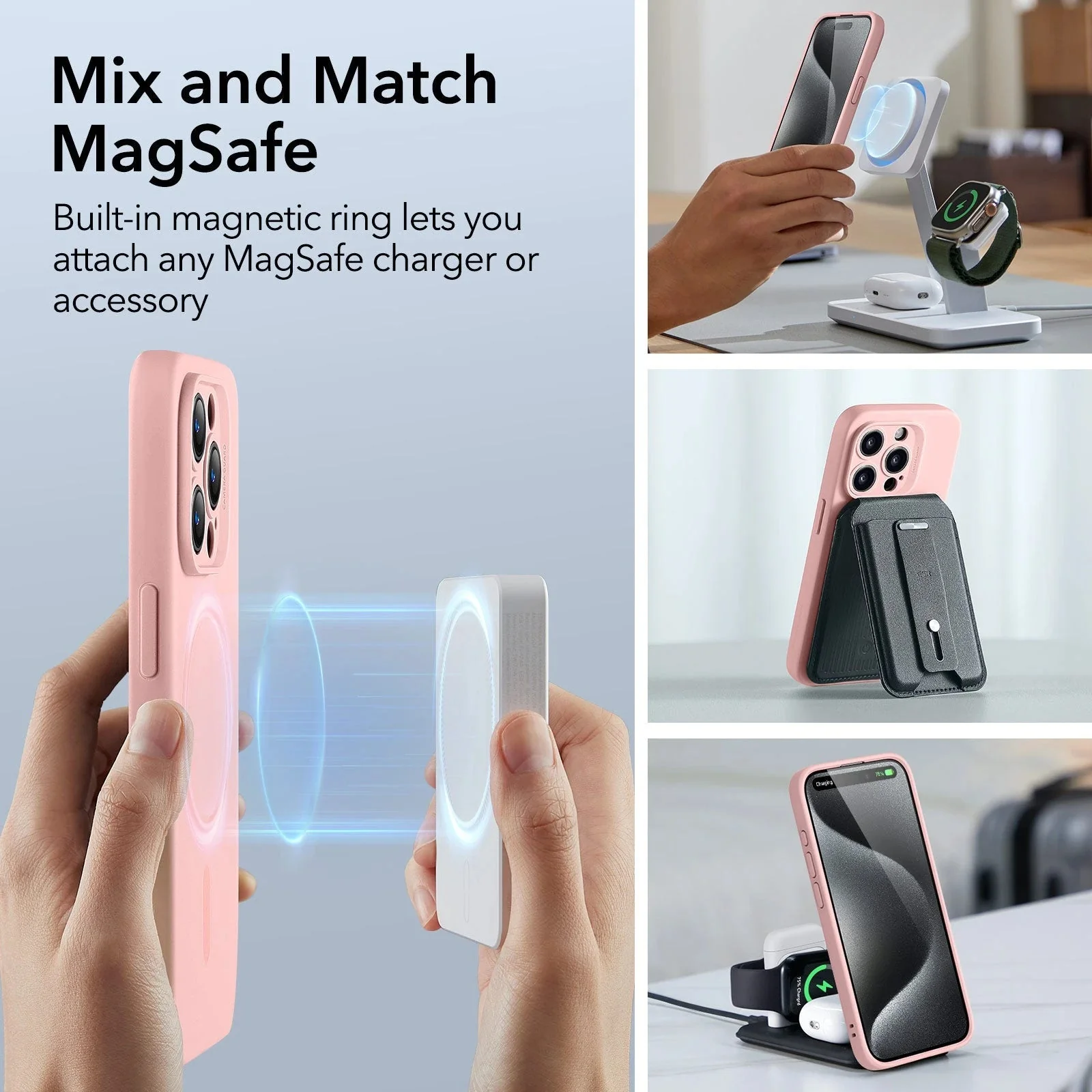 iPhone 15 Pro Max Cloud Soft Case (HaloLock) - Pink - Image 7
