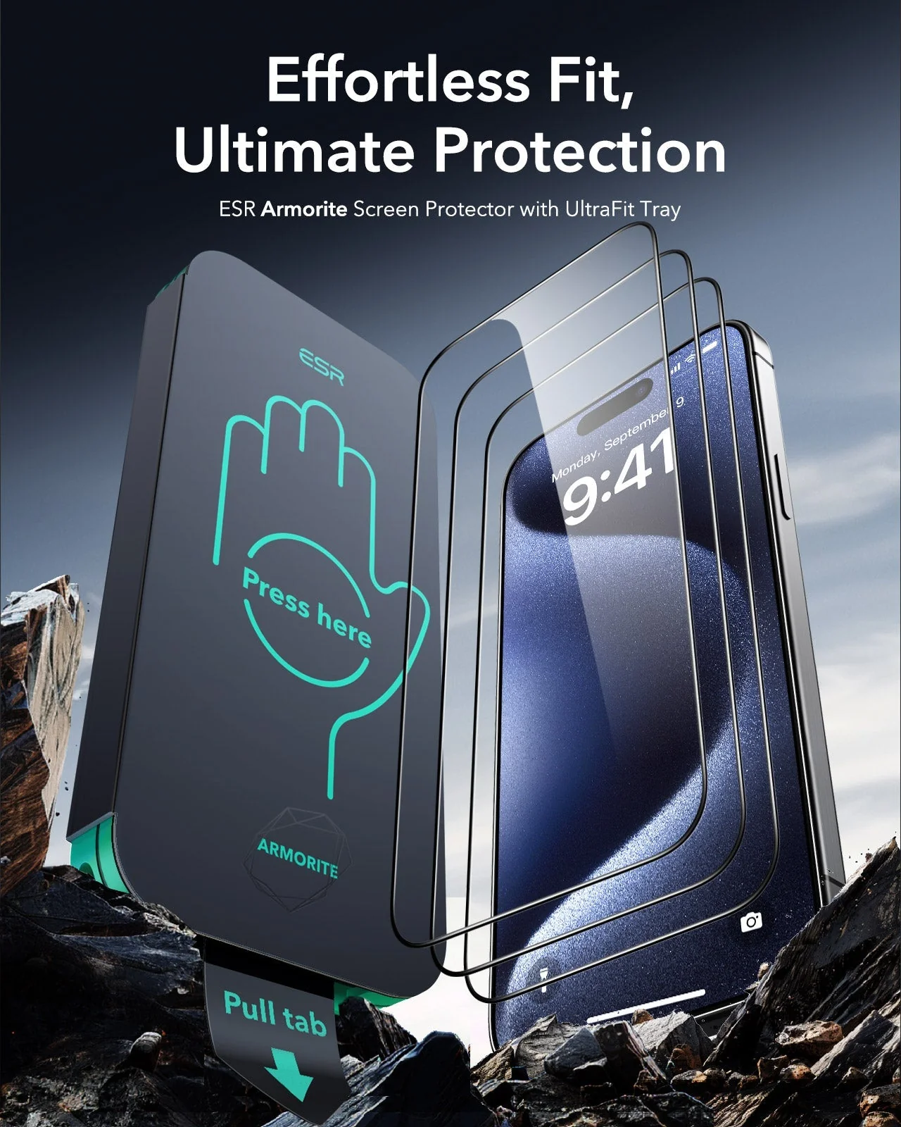 iPhone 15 Pro Max UltraFit Armorite Screen Protector - 3 Pack - Image 2