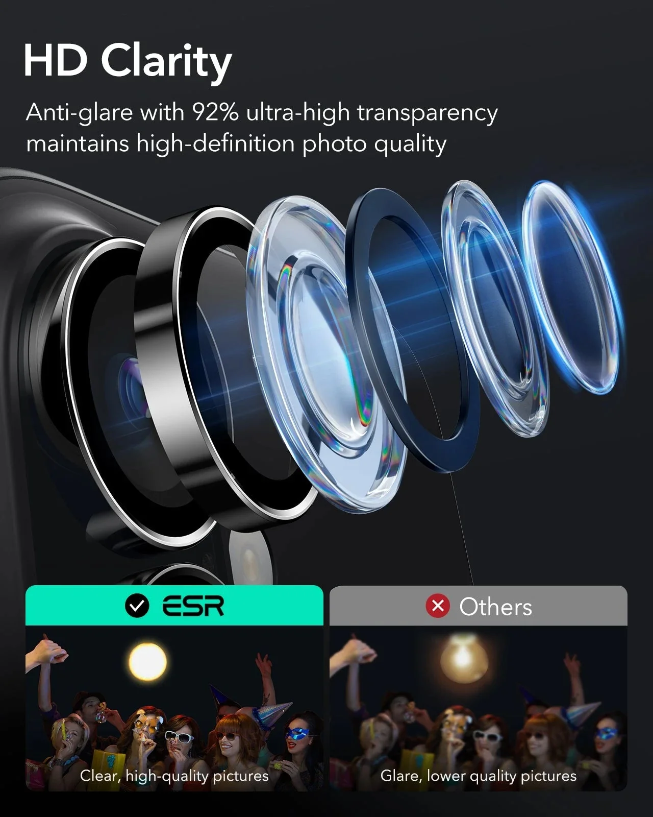 iPhone 16/16 Plus Armorite Camera Lens Protectors - Clear - 2 Pack - Image 5