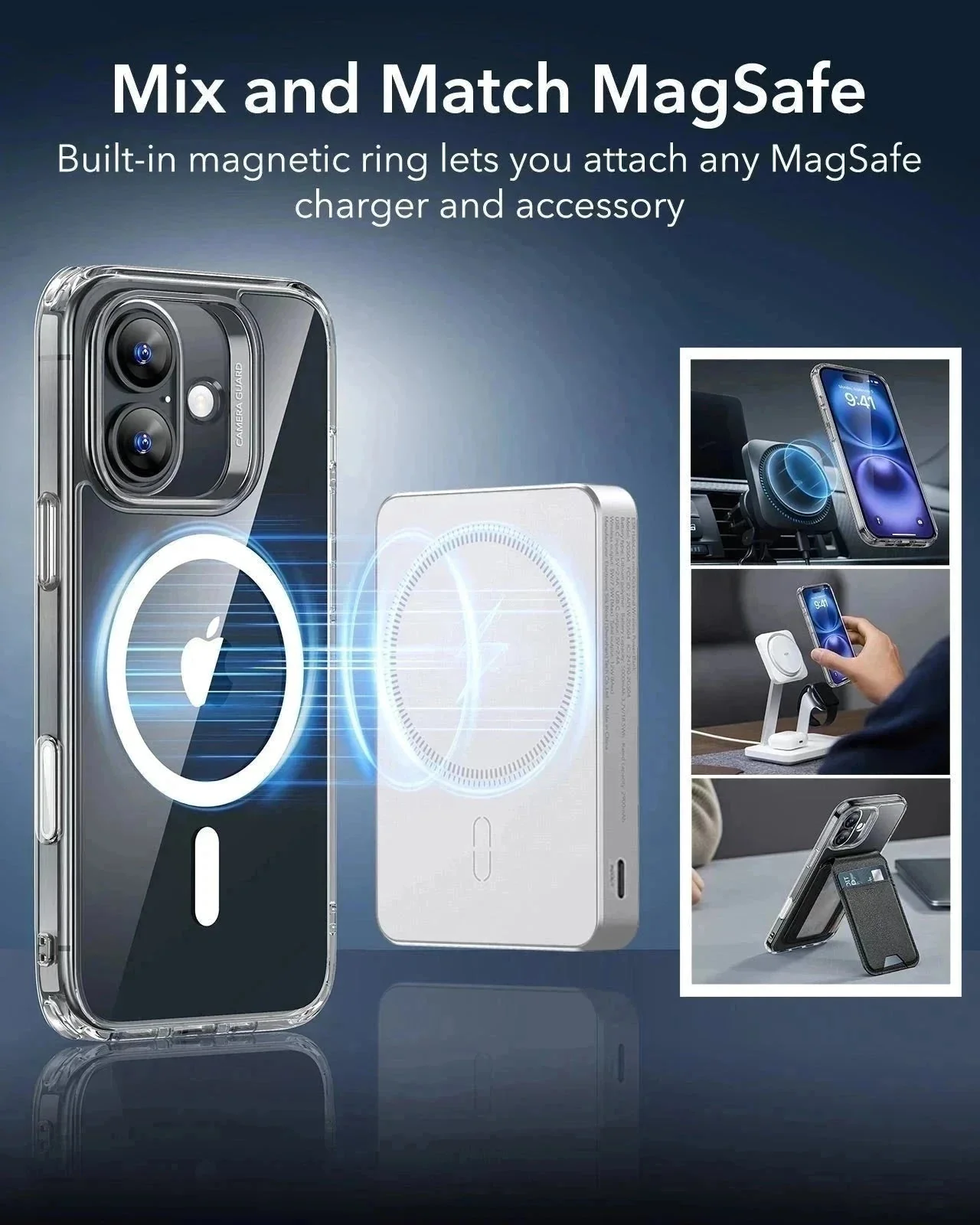 iPhone 16 Classic Hybrid Magnetic Case (Camera Control) & Privacy Screen Protector Bundle - Frosted Pink - Image 7