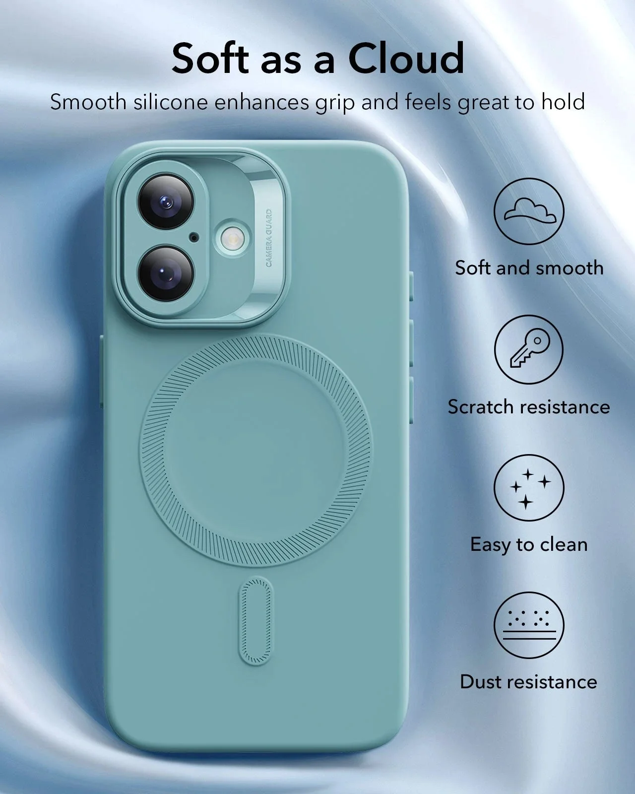 iPhone 16 Cloud Soft Magnetic Case (Camera Control) - Teal - Image 5