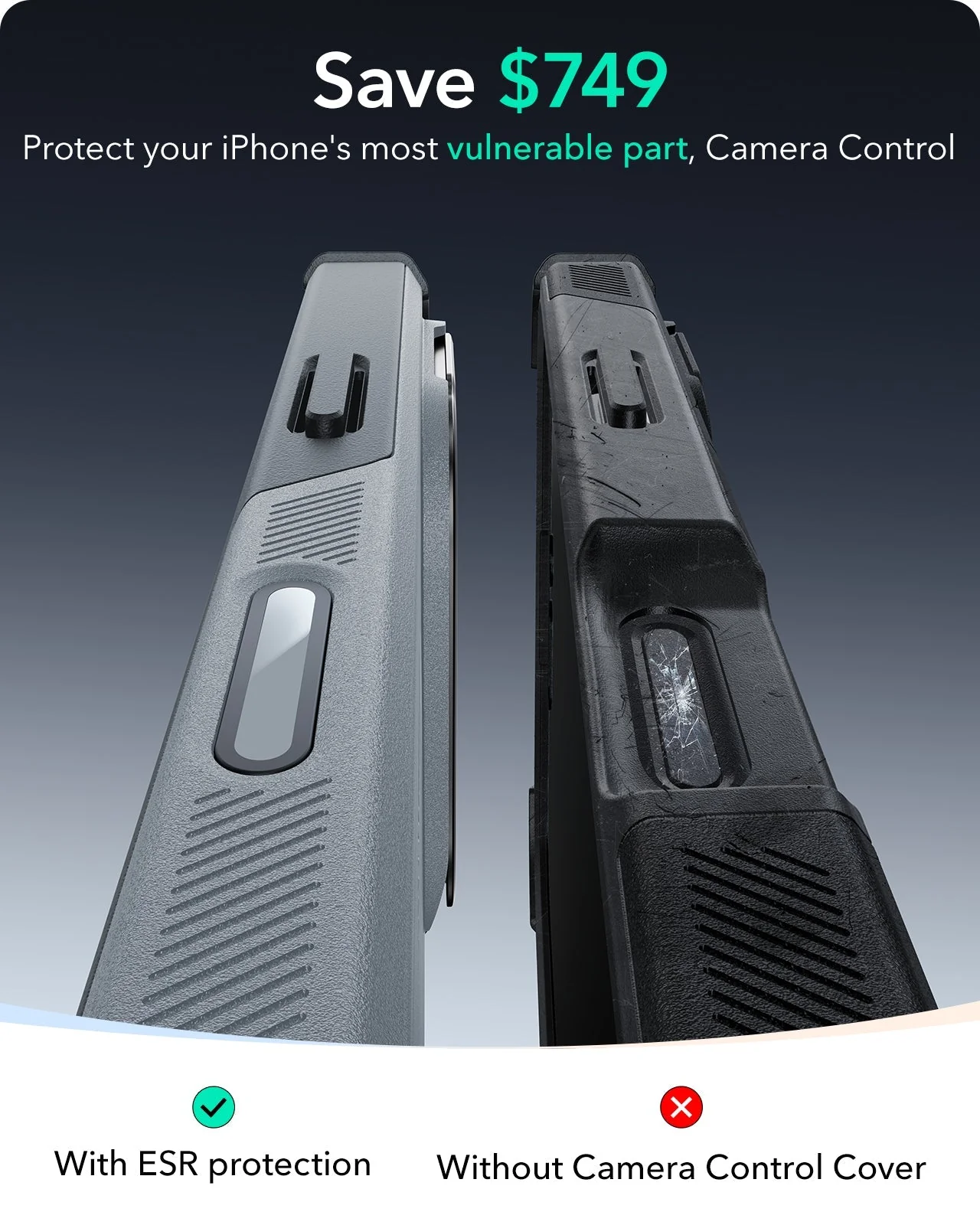 iPhone 16 Cyber Tough Magnetic Case (Camera Control, Stash Stand) - Light Grey - Image 3