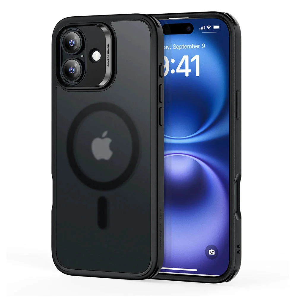 iPhone 16 Plus Classic Hybrid Case (HaloLock) - Frosted Black