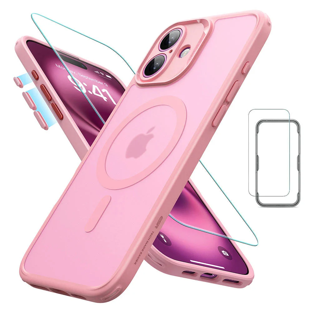 iPhone 16 Plus Classic Pro Case (HaloLock) Set - Frosted Pink