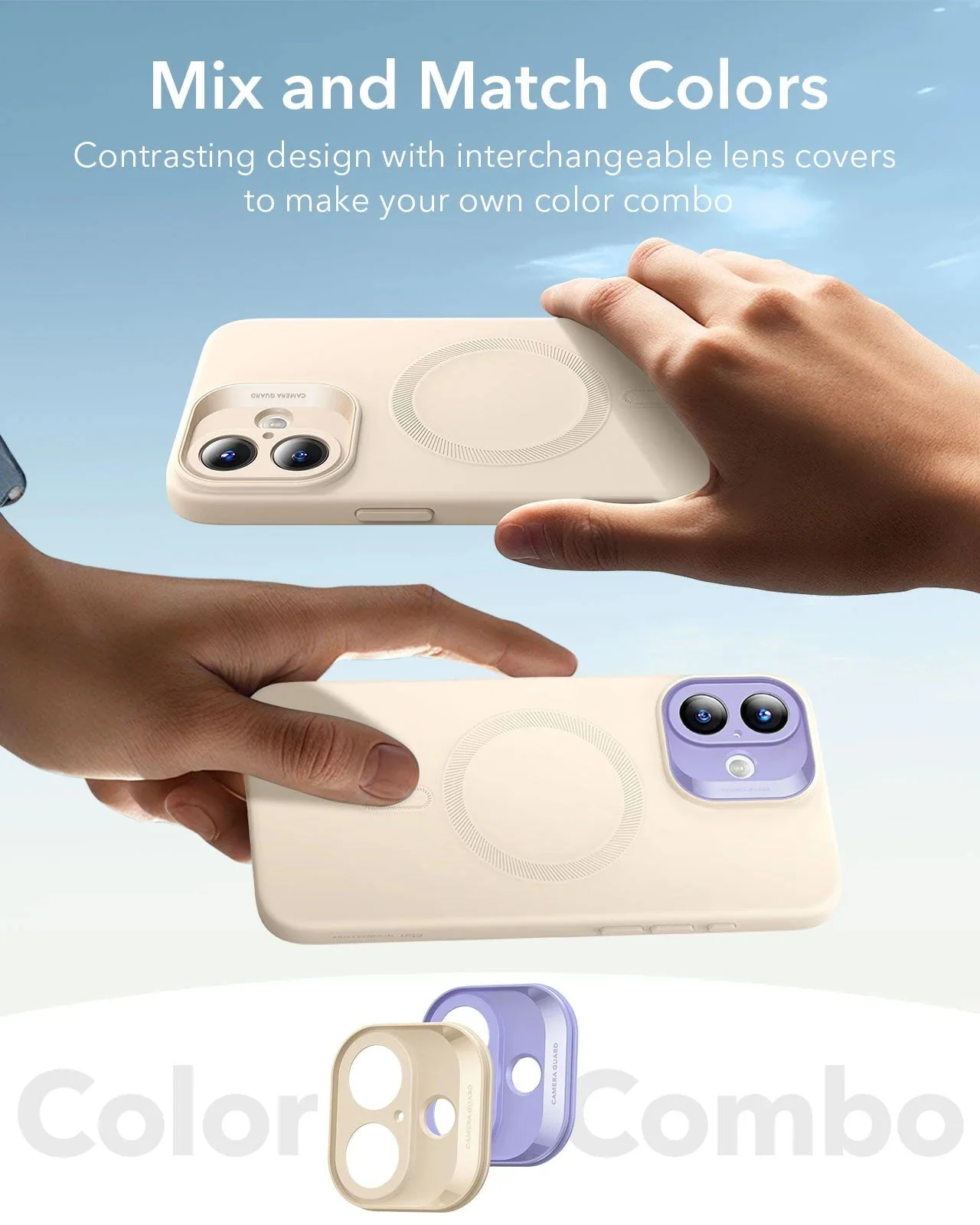 iPhone 16 Plus Cloud Soft Case (HaloLock) - Light Tan - Image 6