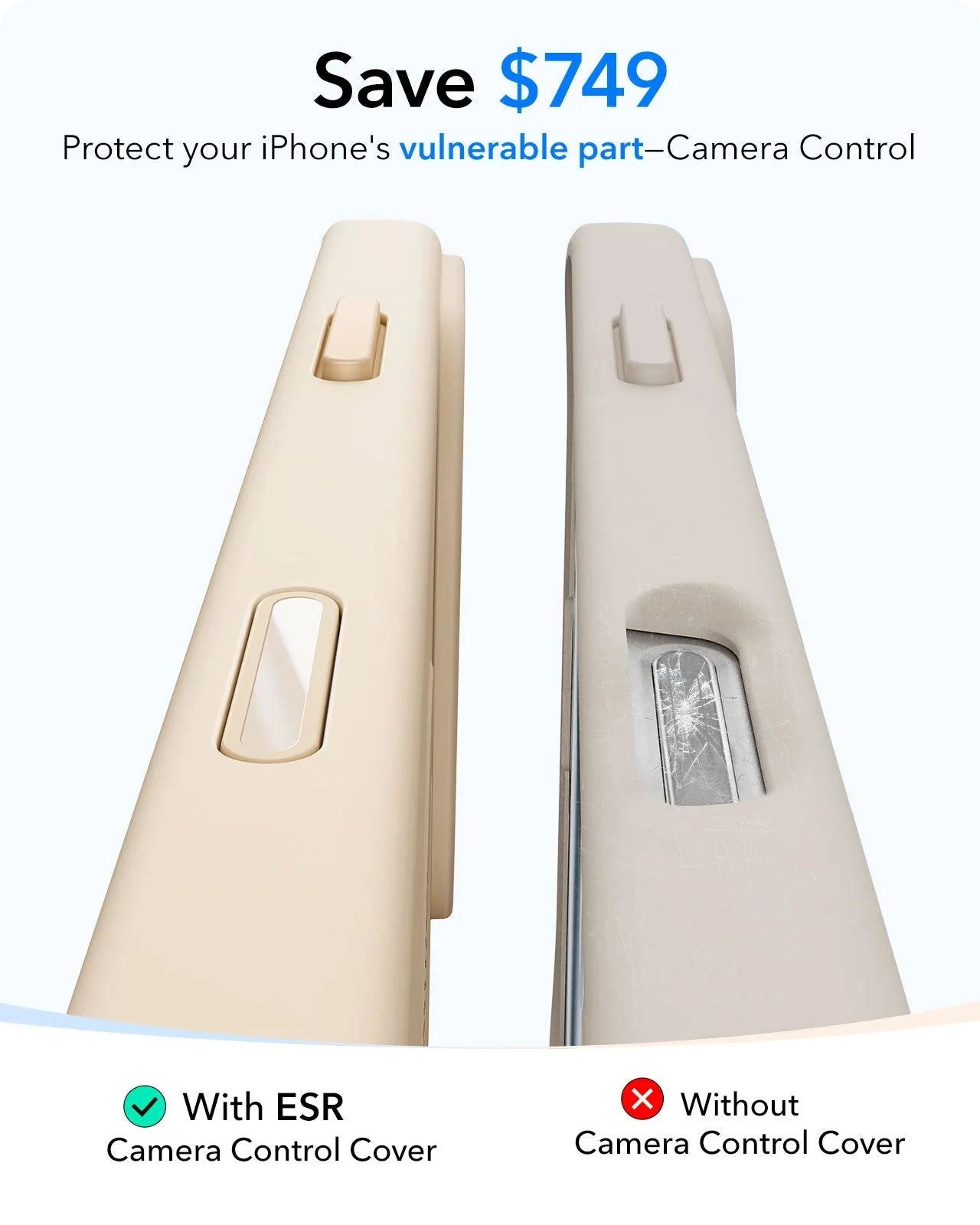 iPhone 16 Plus Cloud Soft Magnetic Case (Camera Control) - Light Tan - Image 4