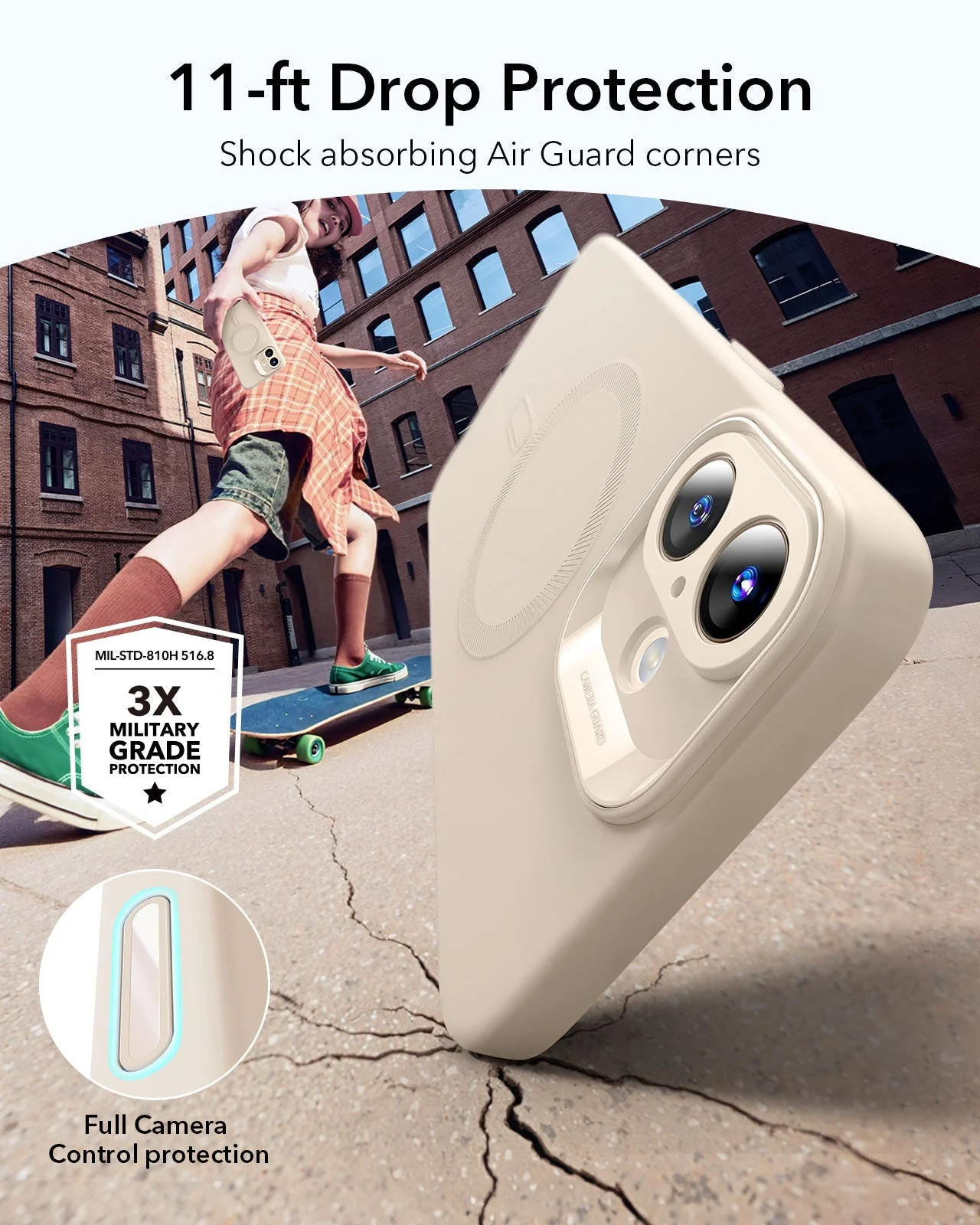 iPhone 16 Plus Cloud Soft Magnetic Case (Camera Control) - Light Tan - Image 7