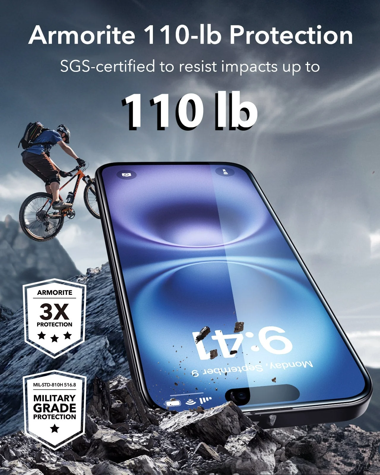 iPhone 16 Plus Cyber Tough Case with Stash Stand Protection Bundle - Light Grey - Image 9