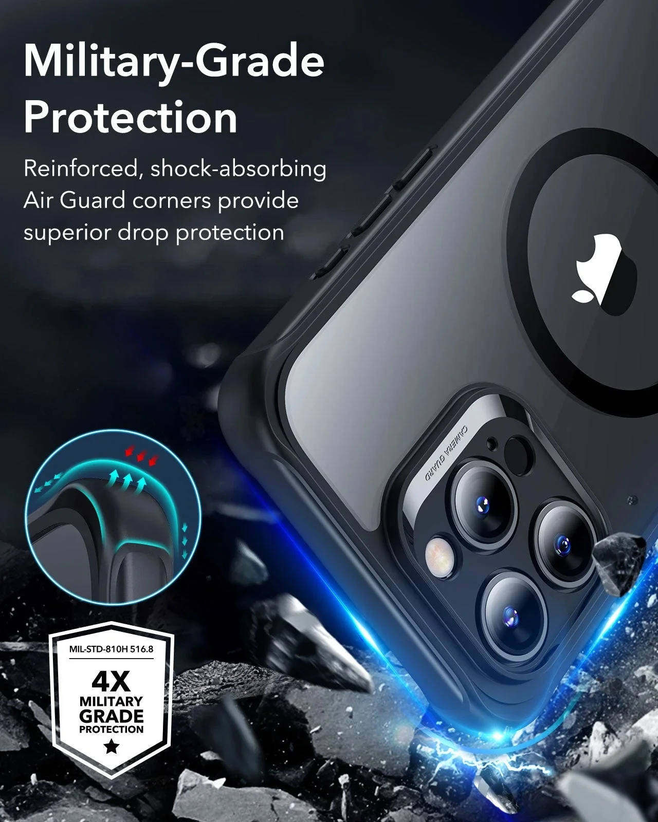 iPhone 16 Pro Armor Tough Case (HaloLock) - Clear - Image 4