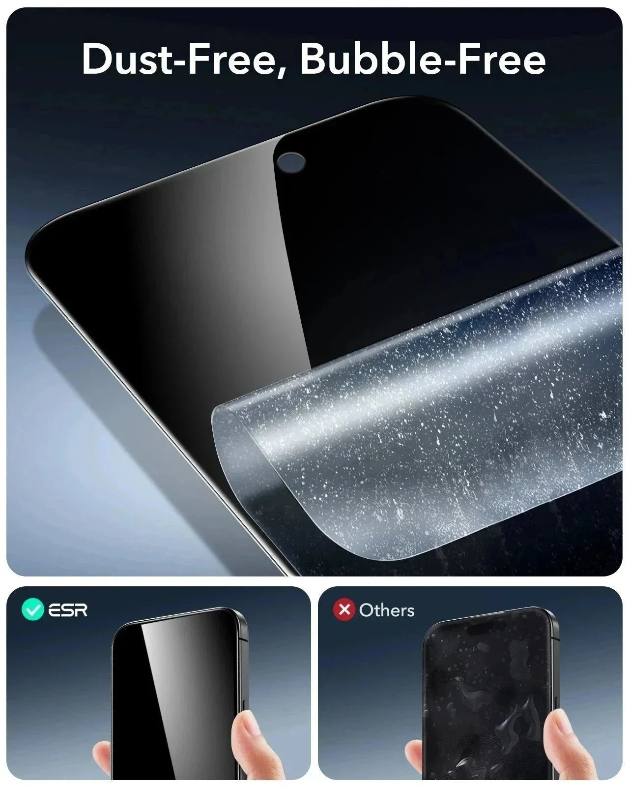 iPhone 16 Pro Classic Hybrid Magnetic Case (Camera Control, Stash Stand) & Privacy Screen Protector Bundle - Clear - Image 13
