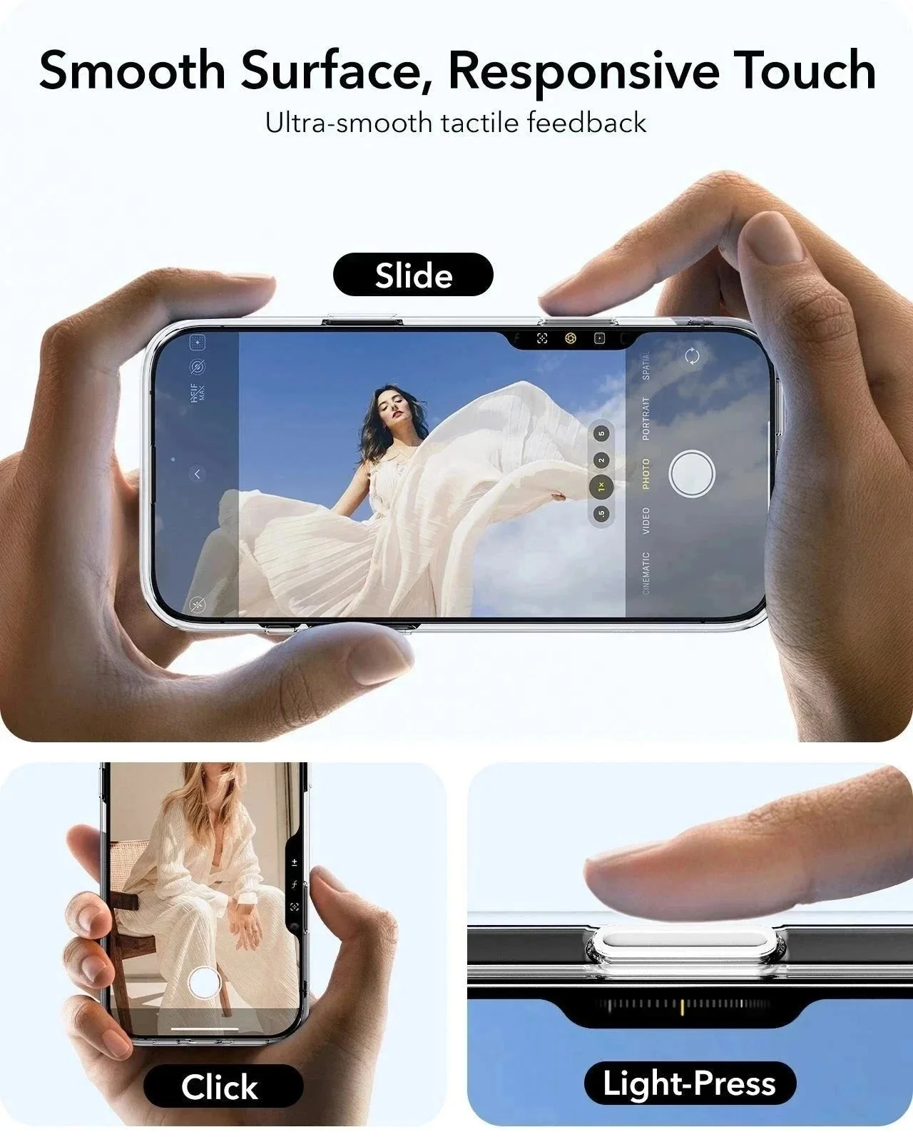 iPhone 16 Pro Classic Hybrid Magnetic Case (Camera Control, Stash Stand) & Privacy Screen Protector Bundle - Clear Black - Image 5