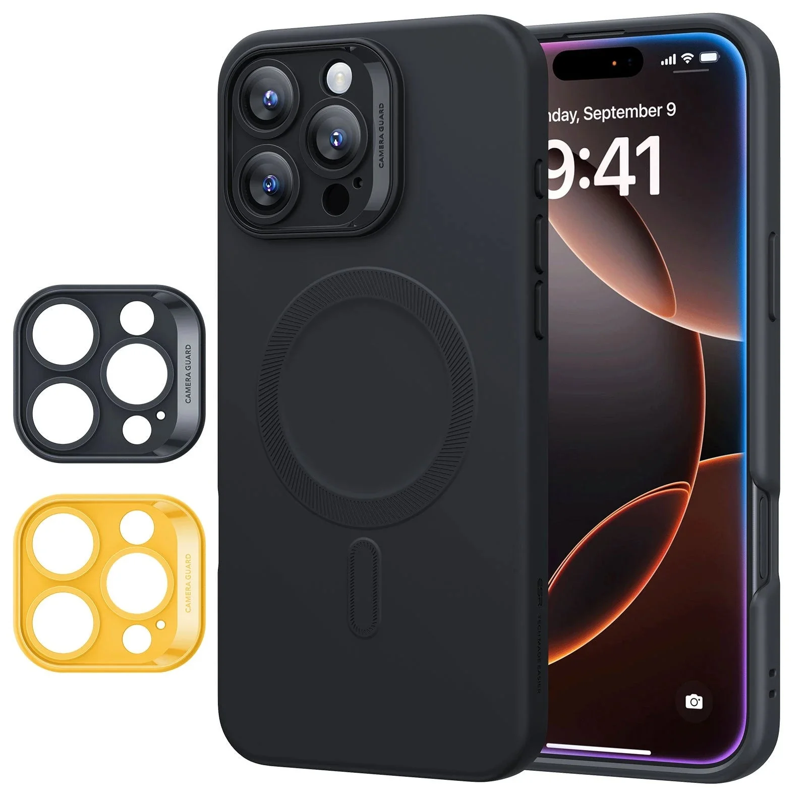 iPhone 16 Pro Cloud Soft Case (HaloLock) - Black