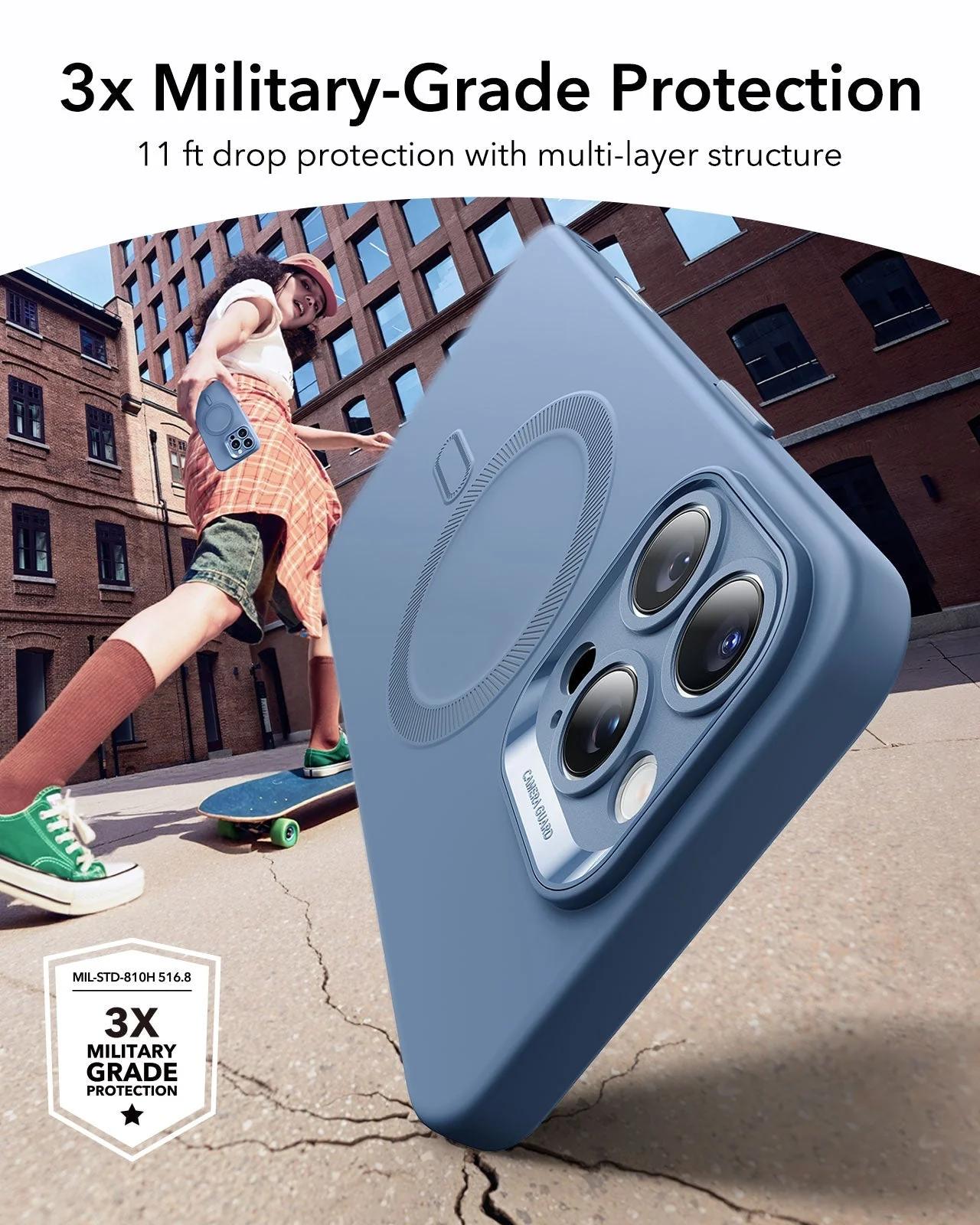 iPhone 16 Pro Cloud Soft Magnetic Case (Camera Control) - Light Blue - Image 3