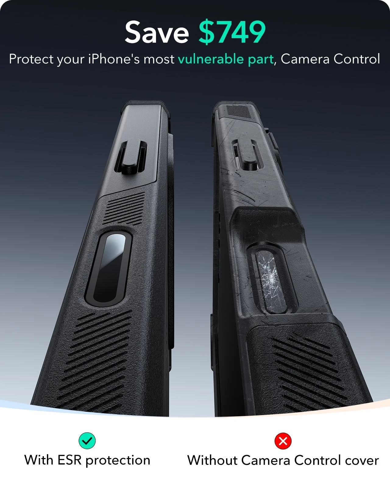 iPhone 16 Pro Cyber Tough Magnetic Case (Camera Control) - Black - Image 2