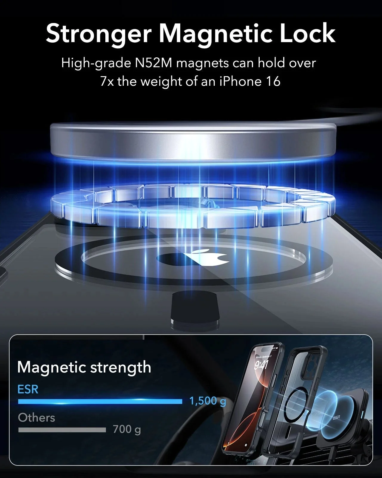 iPhone 16 Pro Max Armor Tough Case (HaloLock) - Clear Black - Image 5