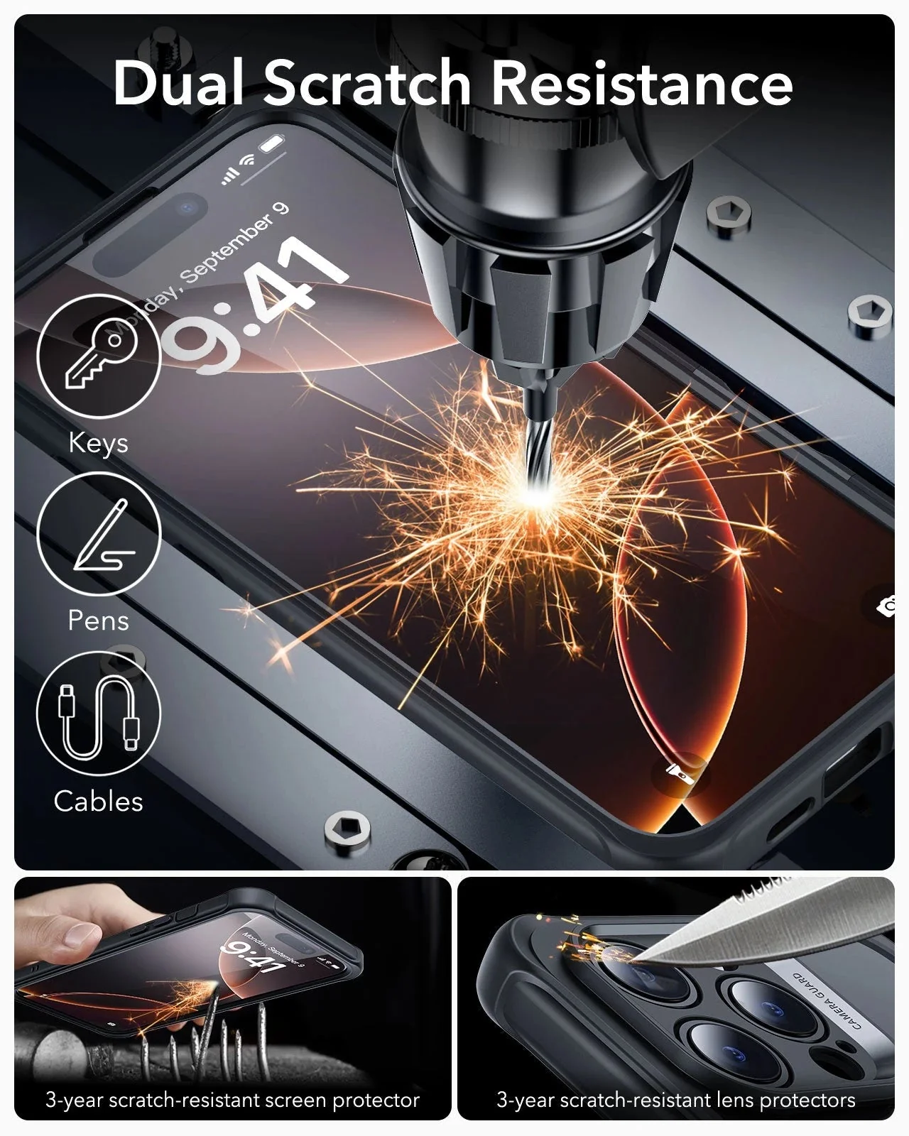 iPhone 16 Pro Max Armor Tough Case (HaloLock) - Clear - Image 7
