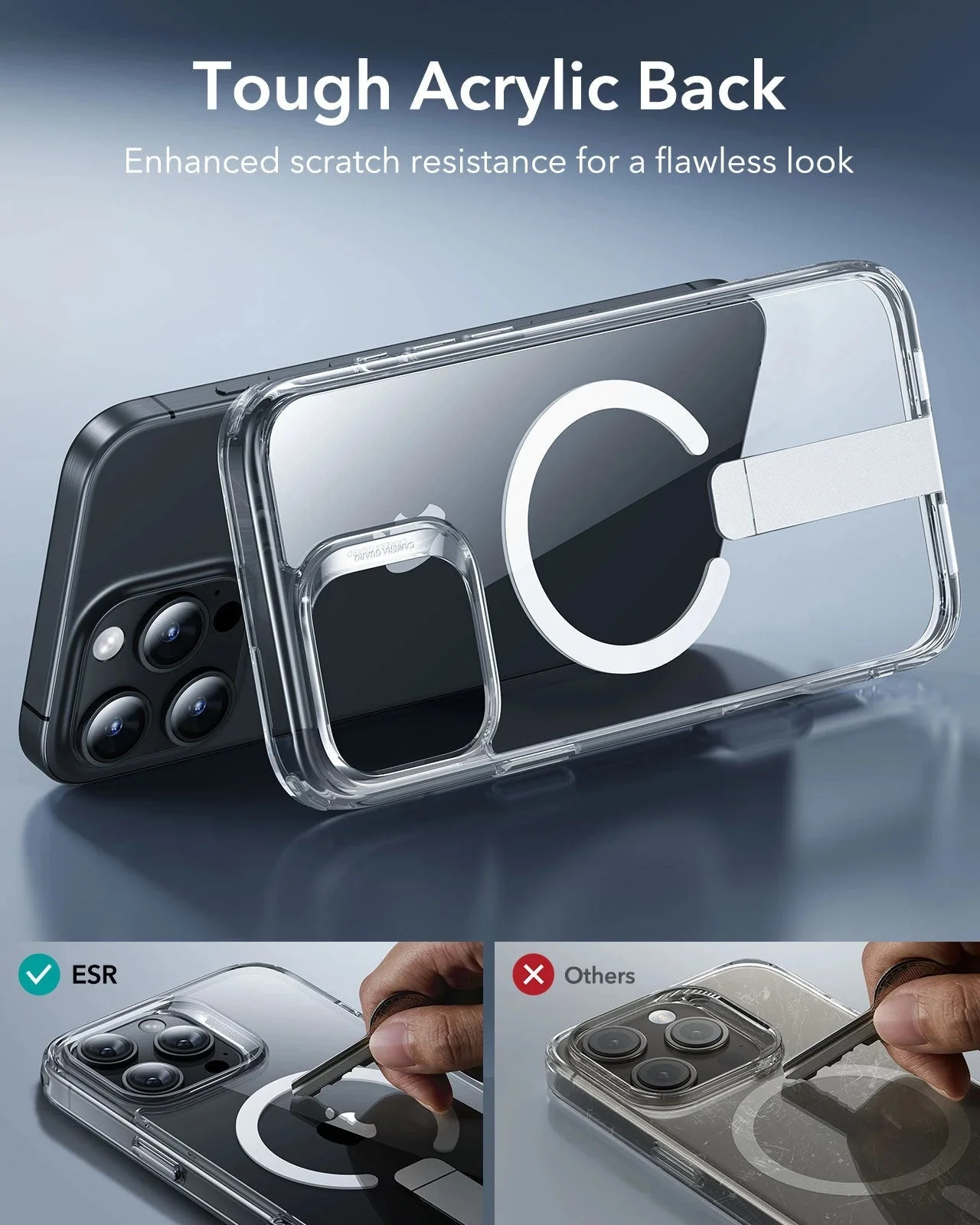iPhone 16 Pro Max Boost Flickstand Case (HaloLock) - Frosted Black - Image 7