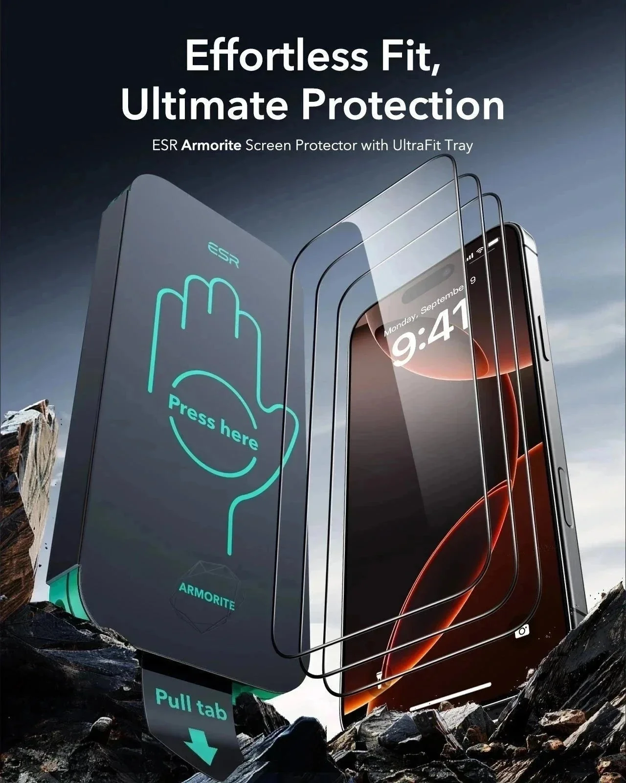 iPhone 16 Pro Max Classic Hybrid Magnetic Case (Camera Control) & Screen Protection Bundle - Frosted Black - Image 10