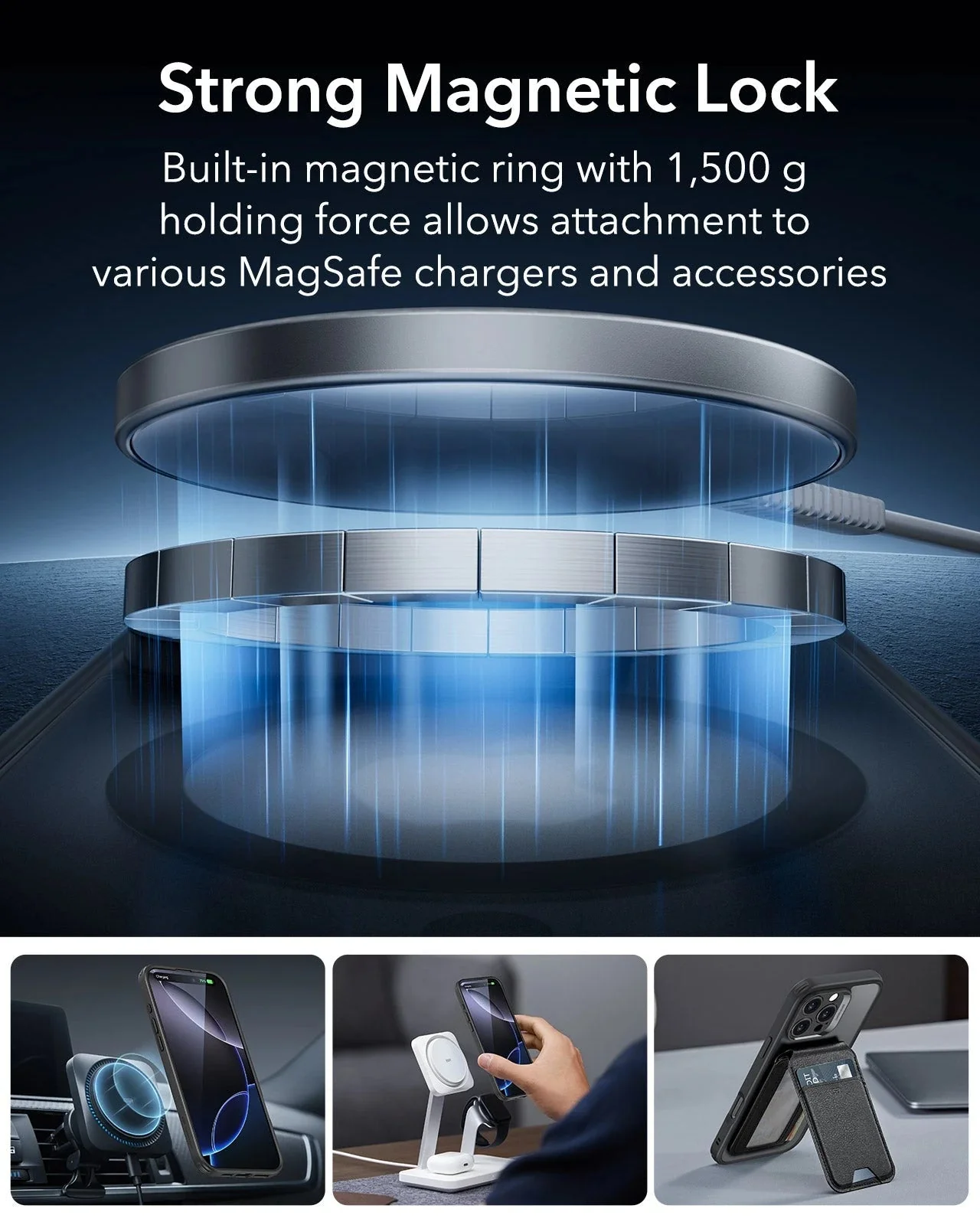 iPhone 16 Pro Max Classic Pro Case (HaloLock) Set - Clear - Image 3