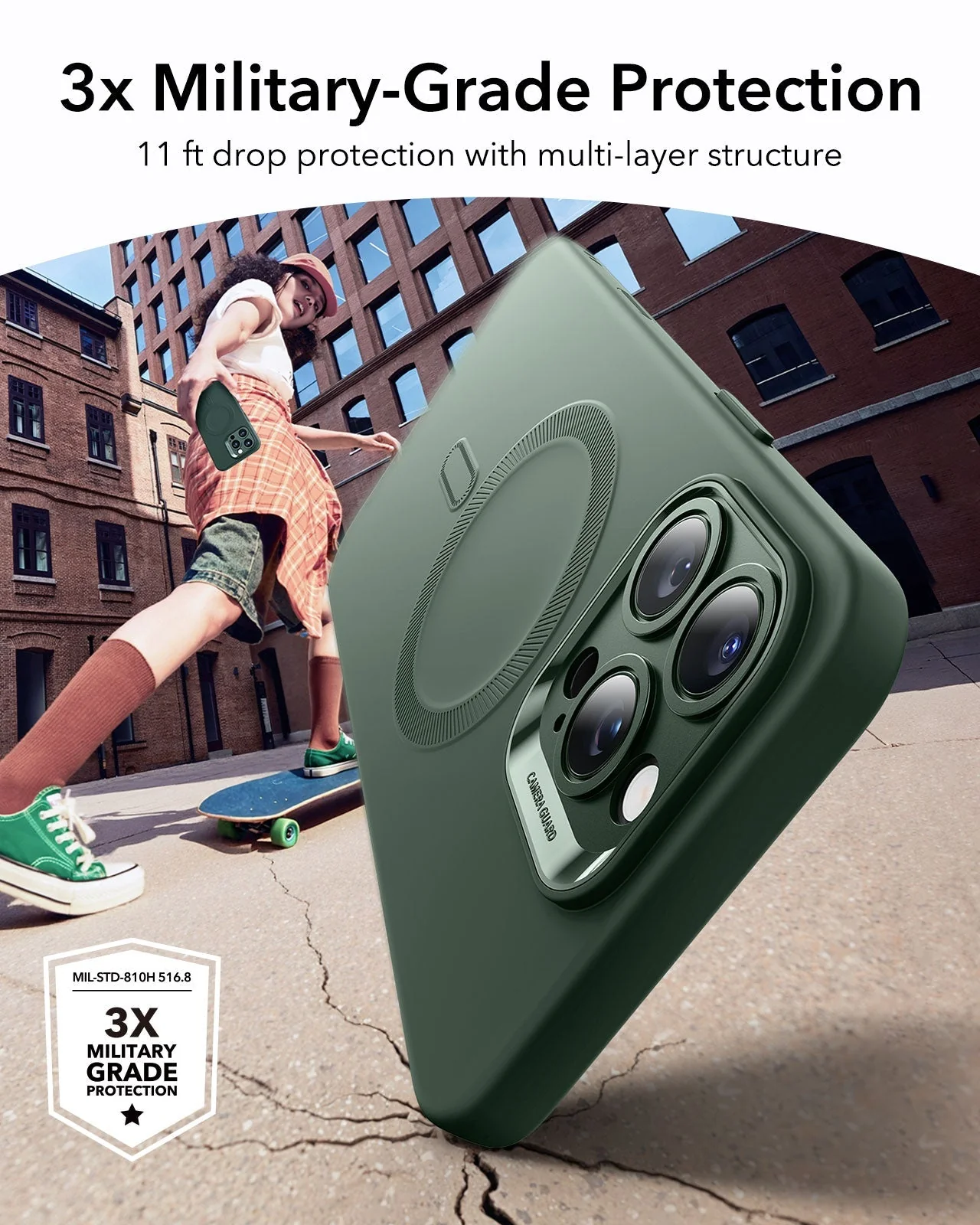 iPhone 16 Pro Max Cloud Soft Magnetic Case (Camera Control) - Green - Image 3