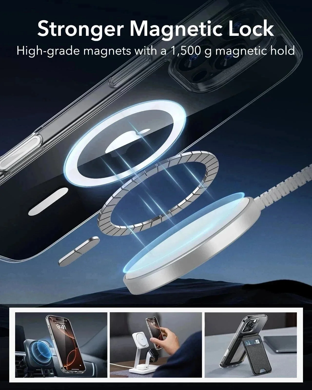 iPhone 16 Pro Max HaloLock Classic Hybrid Case (Camera Control) - Frosted Clear - Image 6