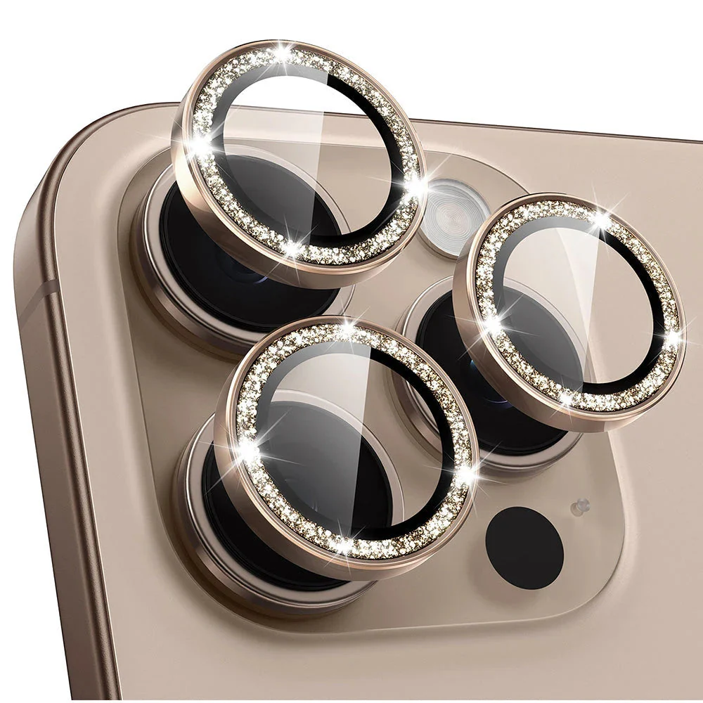 iPhone 16 Pro Max/Pro Armorite Camera Lens Protectors - Desert Titanium Shimmer