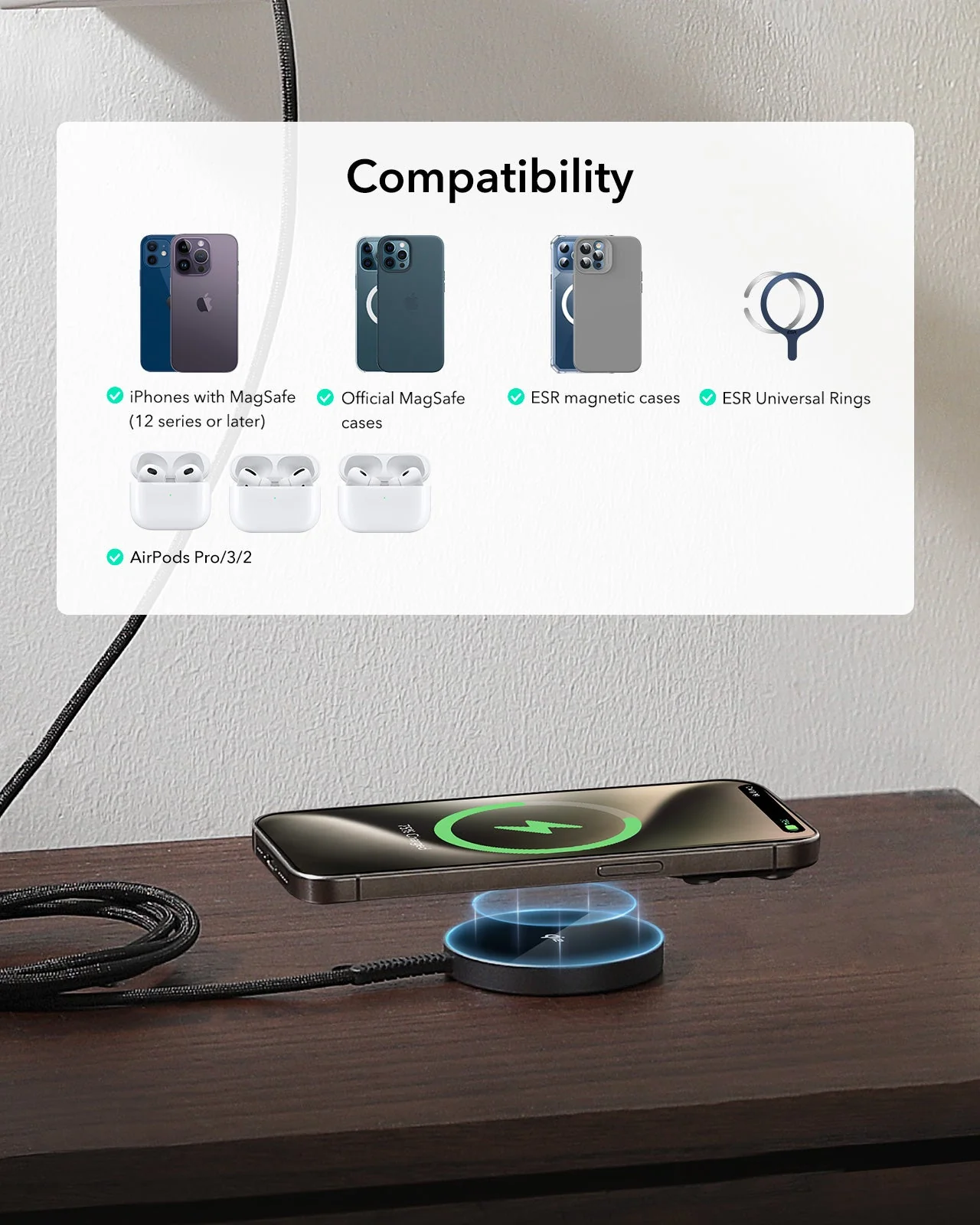 iPhone 16 Pro Wireless Charging Bundle - Light Tan - Image 8