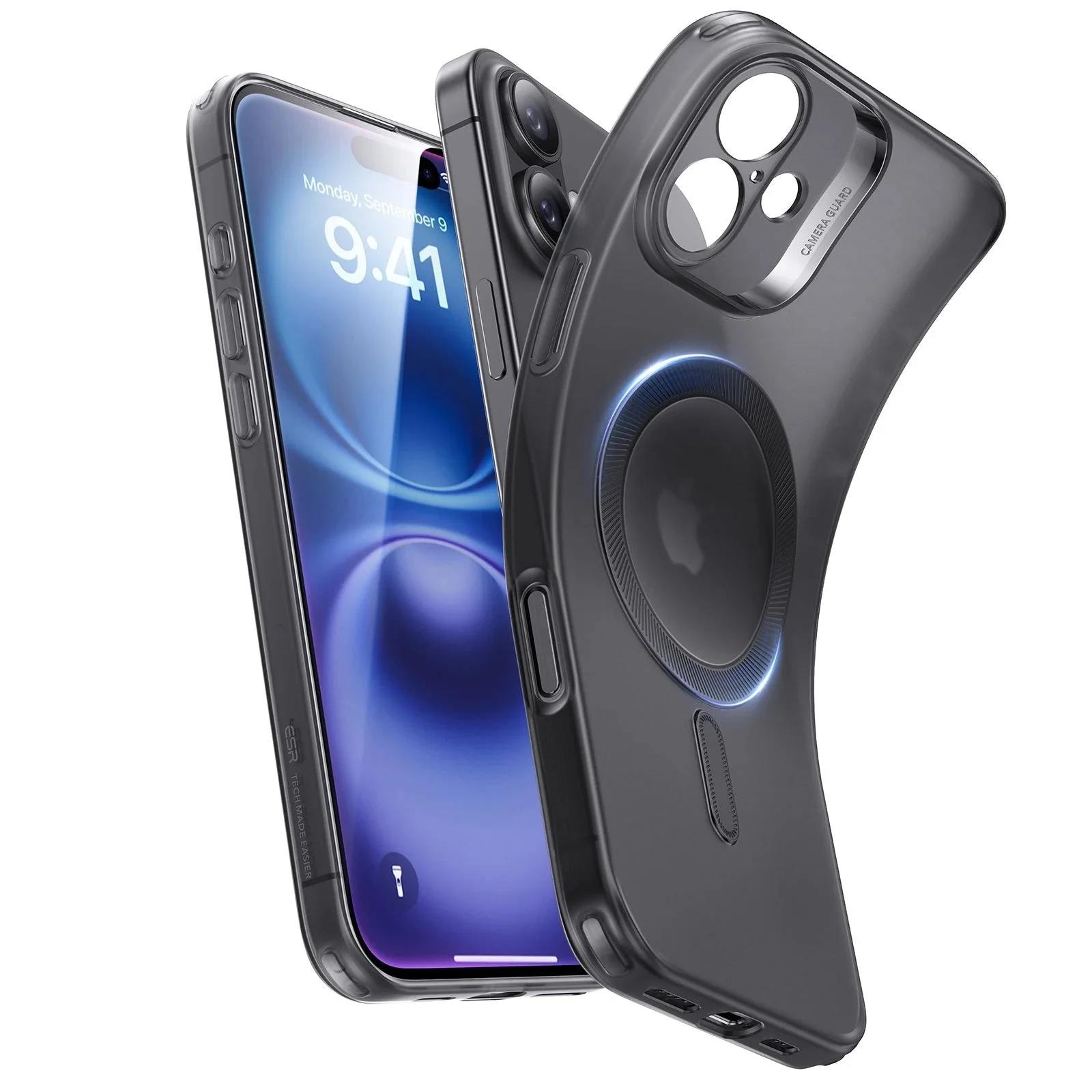 iPhone 16 Zero Clear Case (HaloLock) - Frosted Black