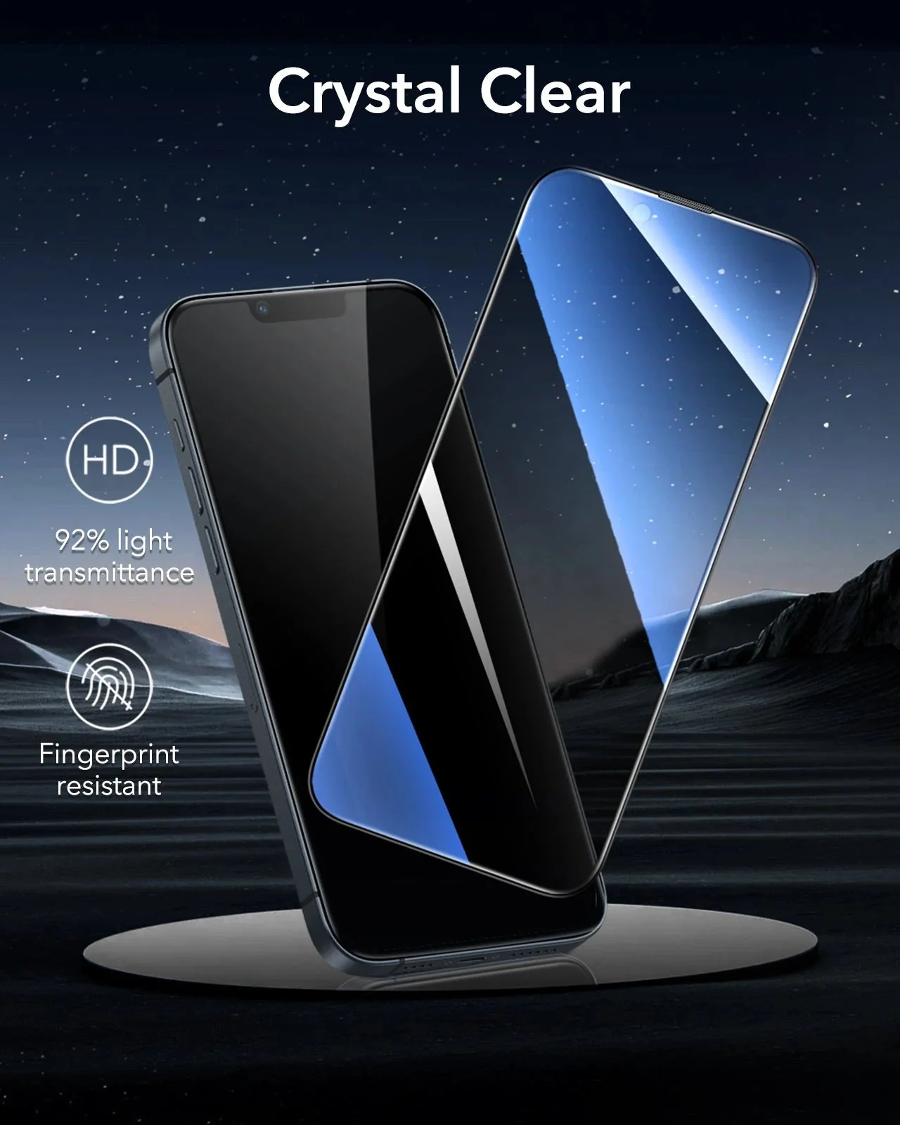 iPhone 16e HaloLock Classic Hybrid Case Privacy Protection Bundle - Clear Black - Image 17