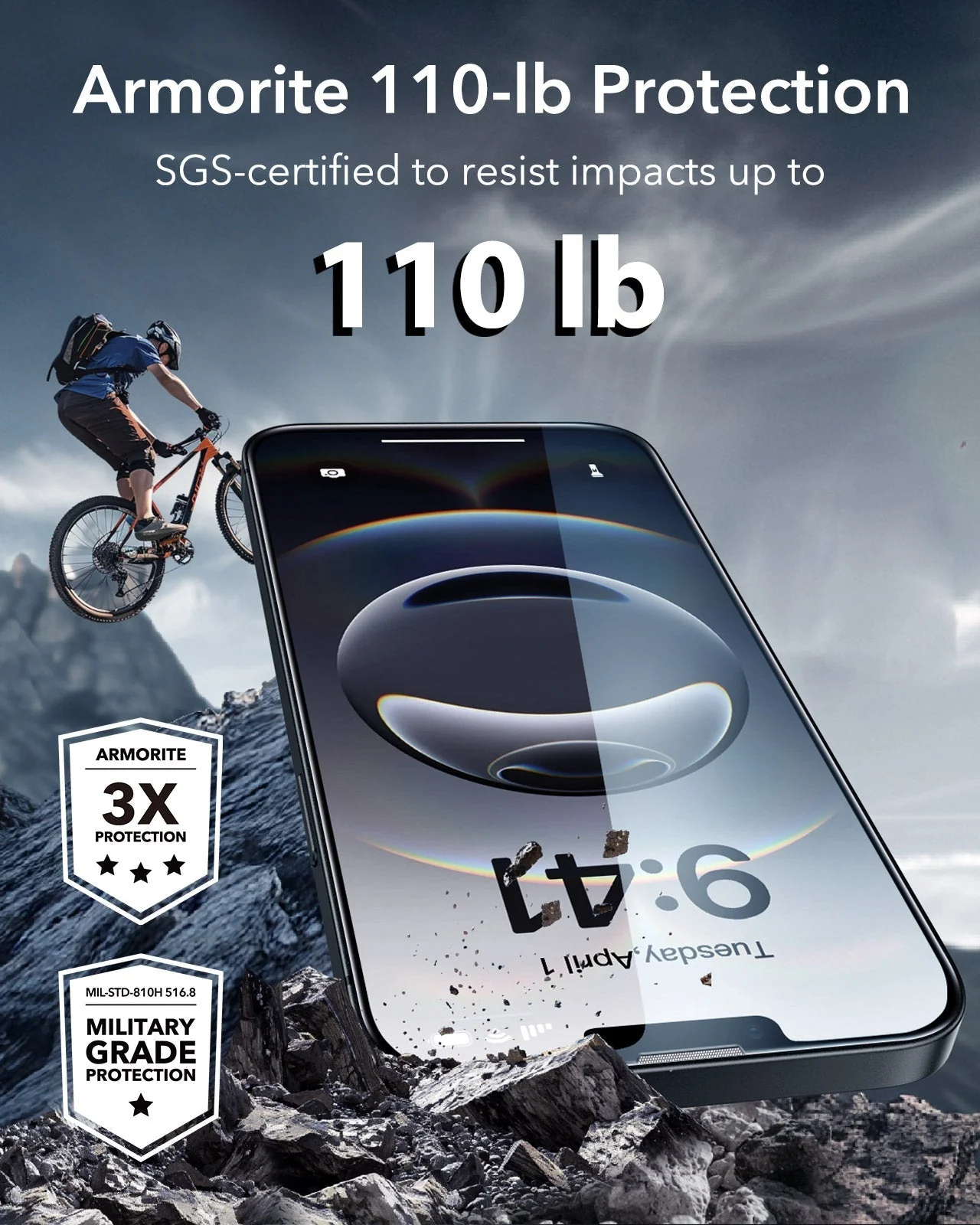 iPhone 16e HaloLock Classic Hybrid Case Protection Bundle - Clear - Image 12