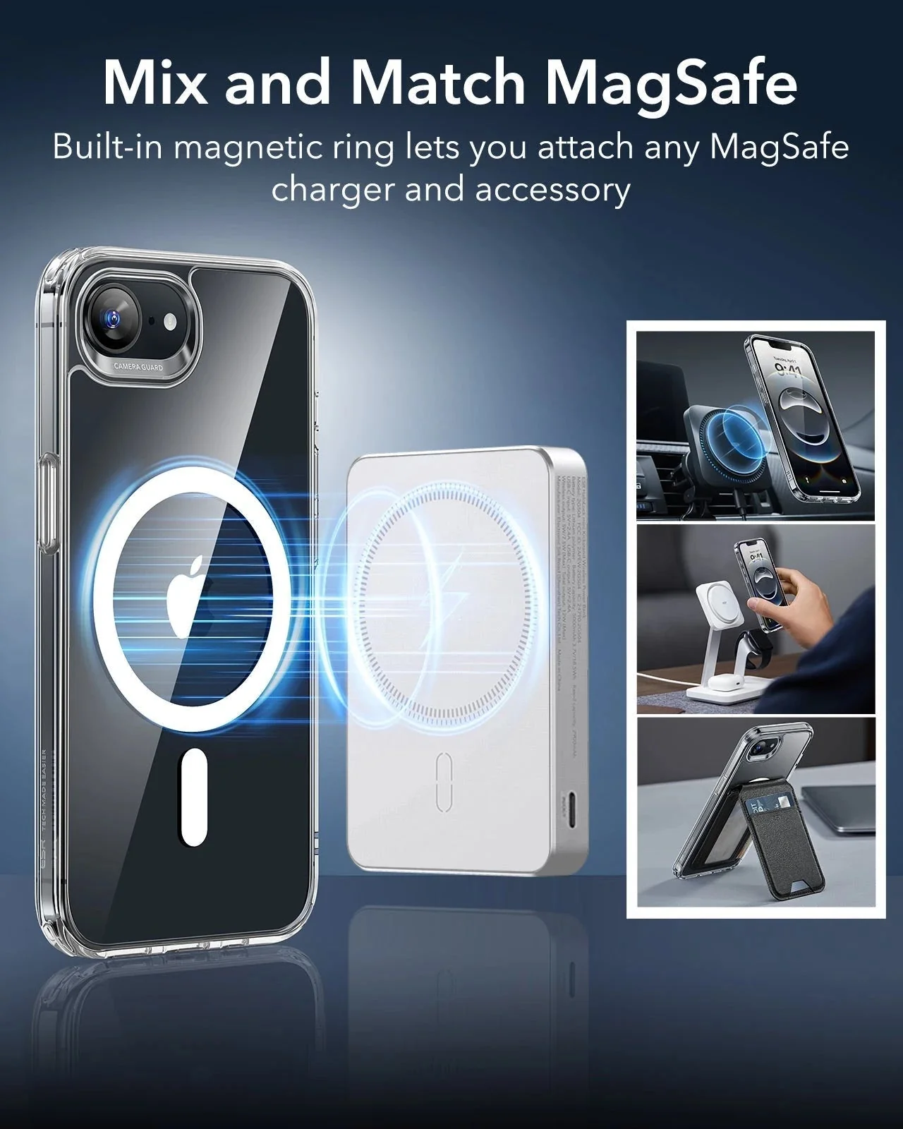 iPhone 16e HaloLock Classic Hybrid Case Protection Bundle - Clear - Image 6