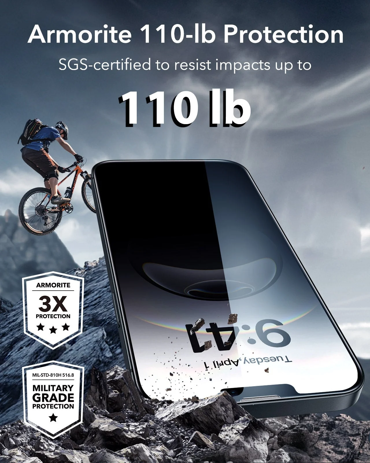iPhone 16e HaloLock Classic Hybrid Case Privacy Protection Bundle - Clear - Image 14
