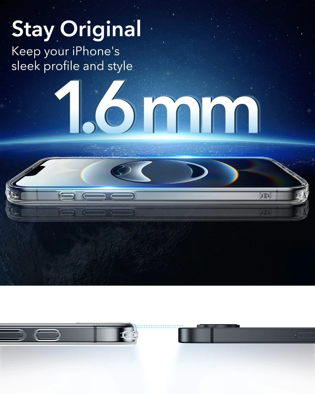 iPhone 16e HaloLock Classic Hybrid Case Protection Bundle - Frosted Black - Image 9
