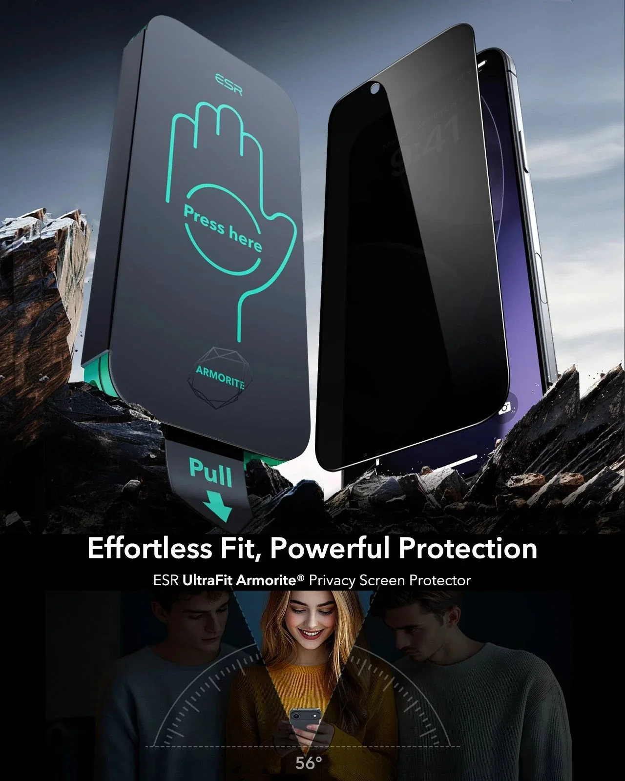 iPhone Air UltraFit Armorite®️ Privacy Screen Protector - 3 Pack - Image 2
