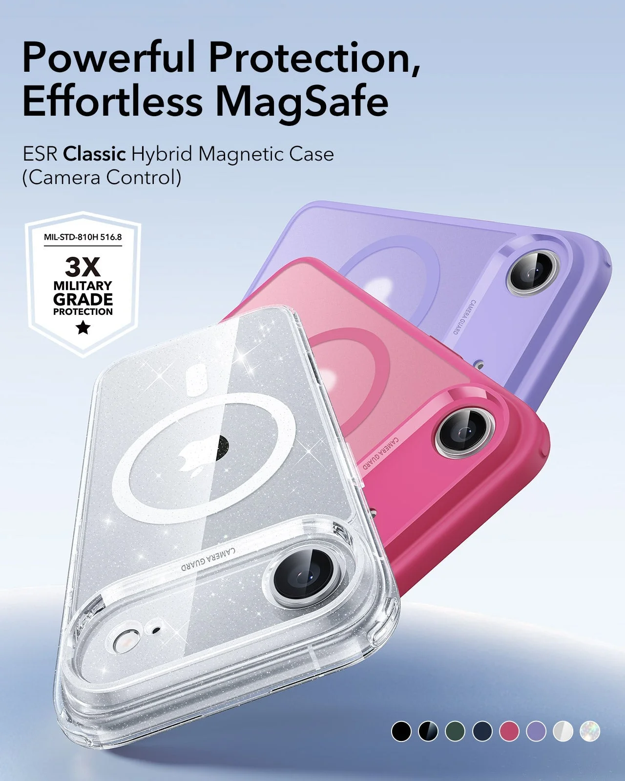 iPhone Air Classic Hybrid Magnetic Case (Camera Control) - Frosted Purple - Image 2