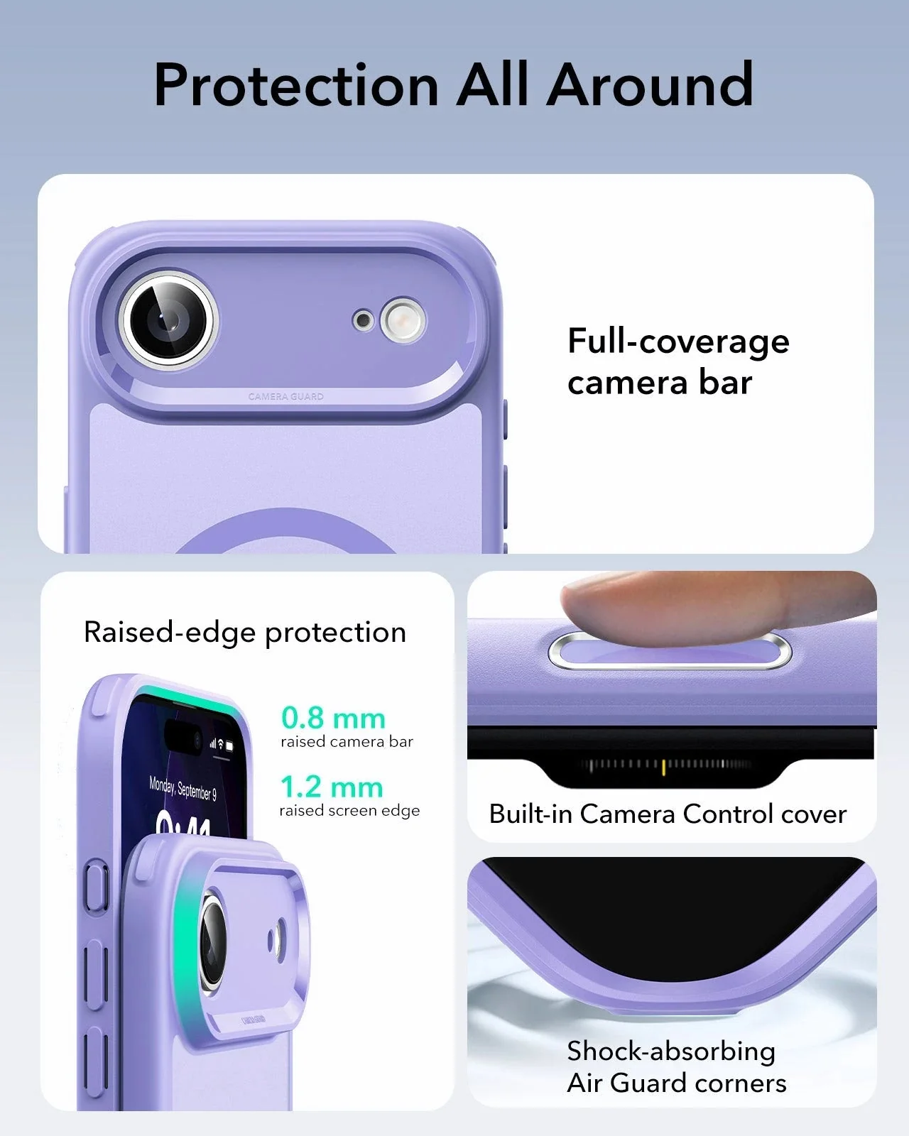 iPhone Air Classic Hybrid Magnetic Case (Camera Control) - Frosted Purple - Image 3