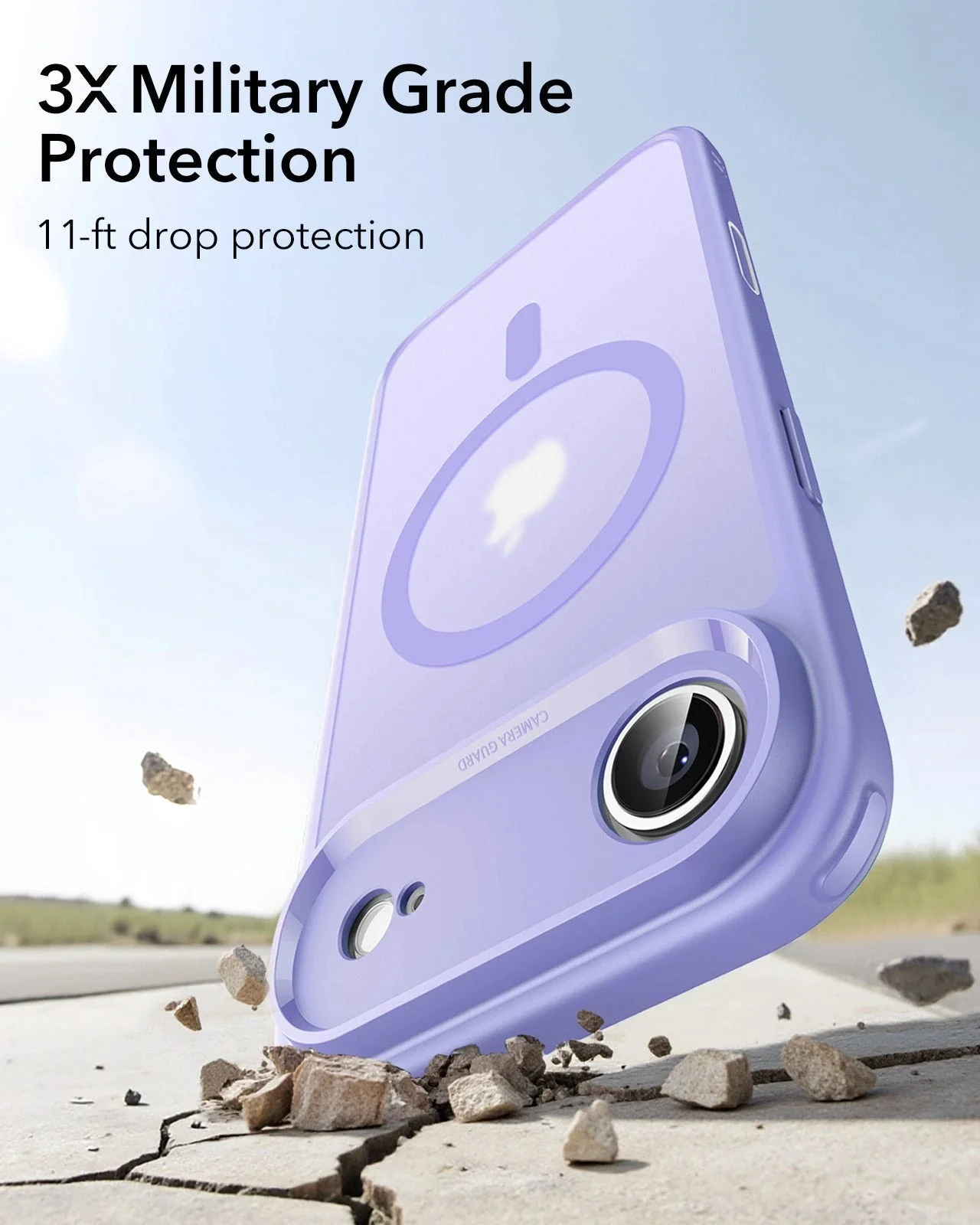 iPhone Air Classic Hybrid Magnetic Case (Camera Control) - Frosted Purple - Image 4