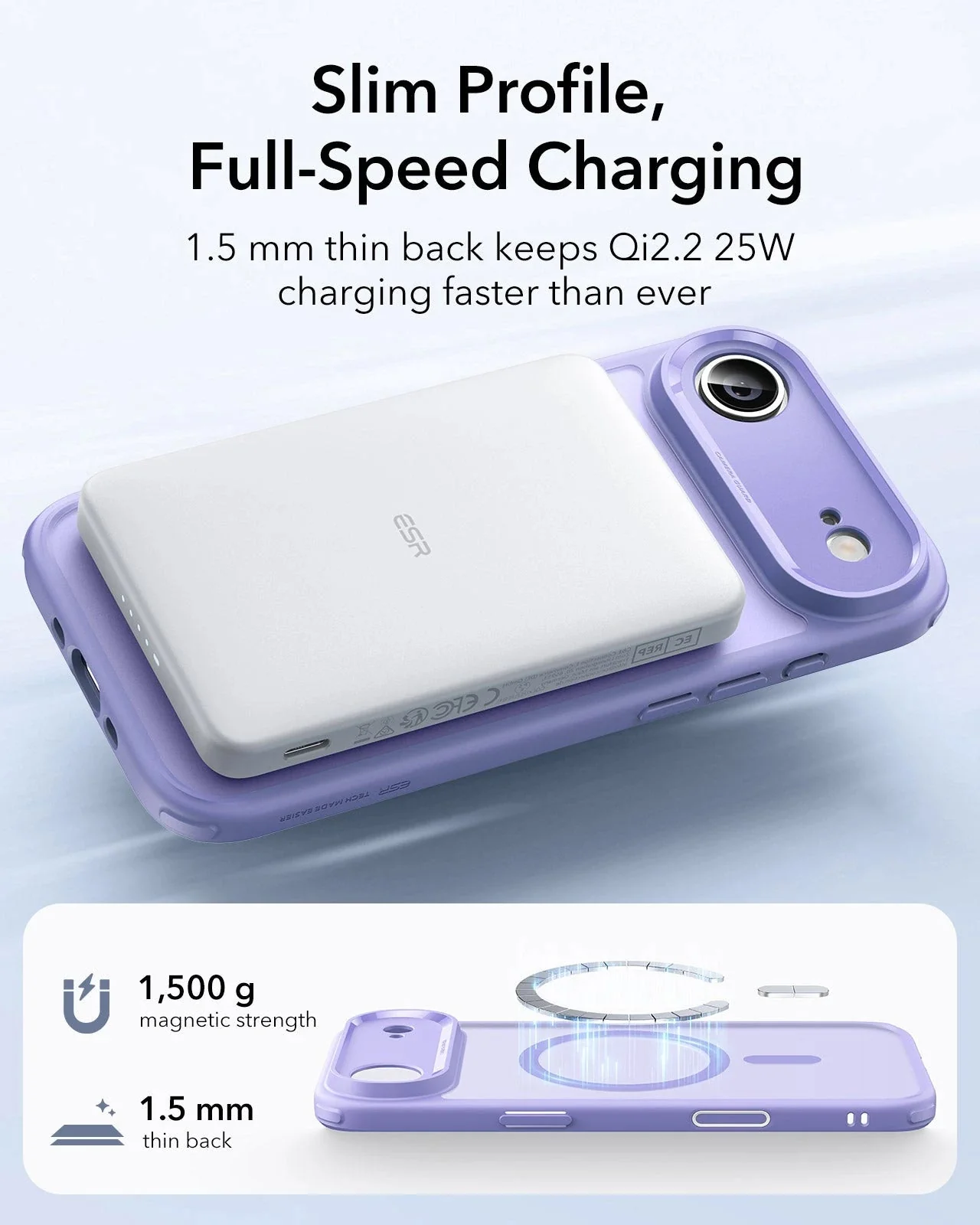 iPhone Air Classic Hybrid Magnetic Case (Camera Control) - Frosted Purple - Image 5