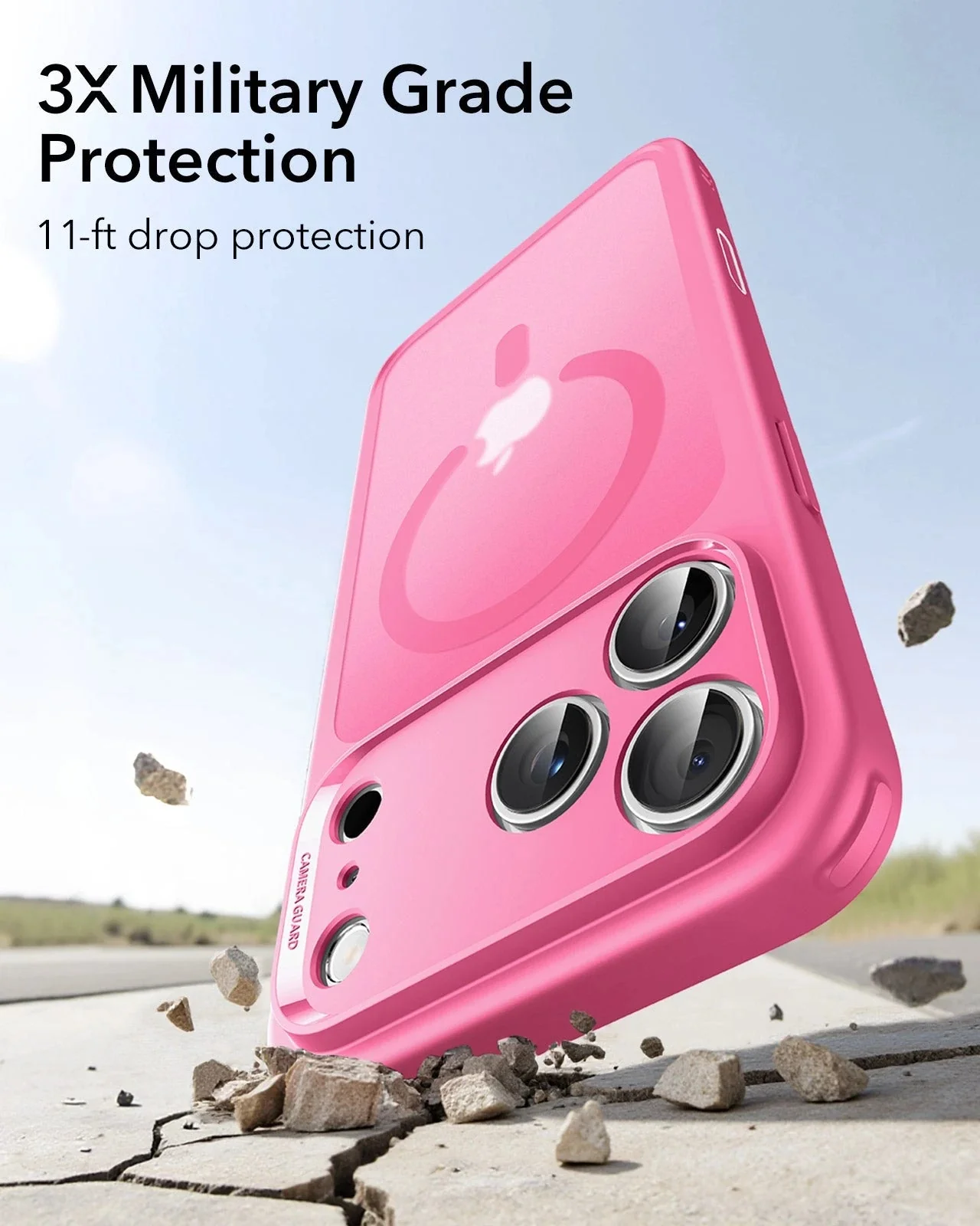 iPhone 17 Pro Max Classic Hybrid Magnetic Case (Camera Control) - Frosted Pink - Image 4