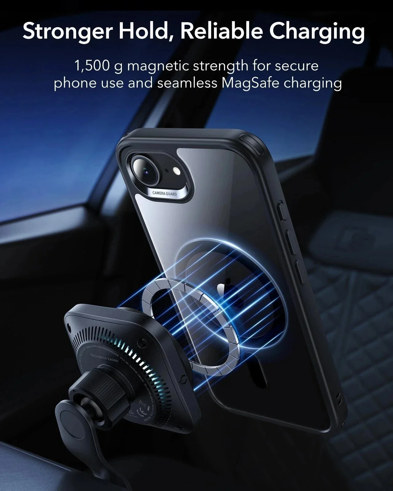 iPhone 17e Classic Hybrid Magnetic Case - Clear Black - Image 6