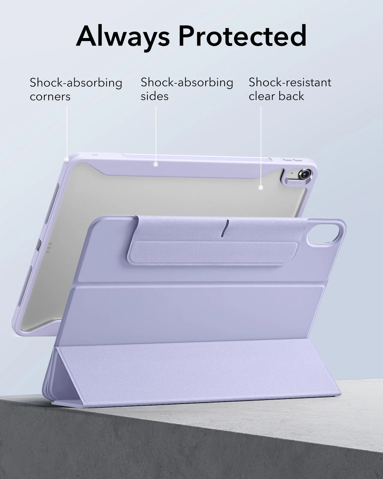 iPad Air 11" (M4) 2026 Rebound Hybrid Case 360 - Light Purple - Image 6