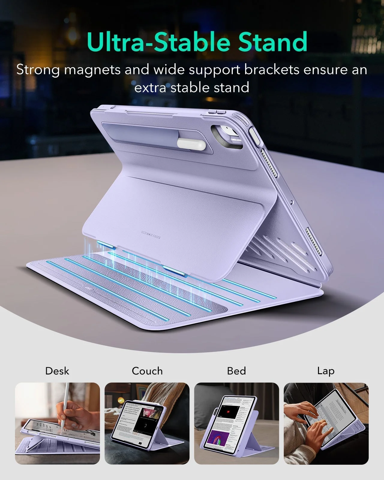 iPad Air 11" (M4) 2026 Shift Magnetic Case - Light Purple - Image 4